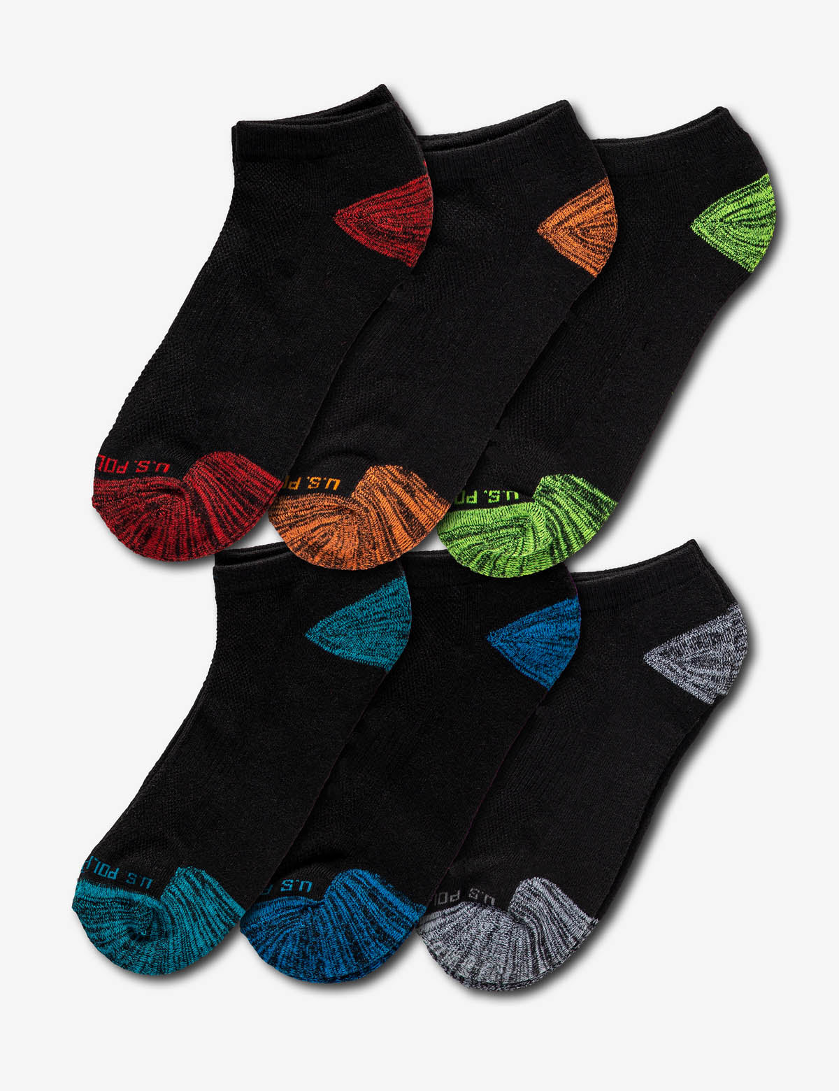 Men's 6-Pack Low Cut Performance Socks for Running & Gym