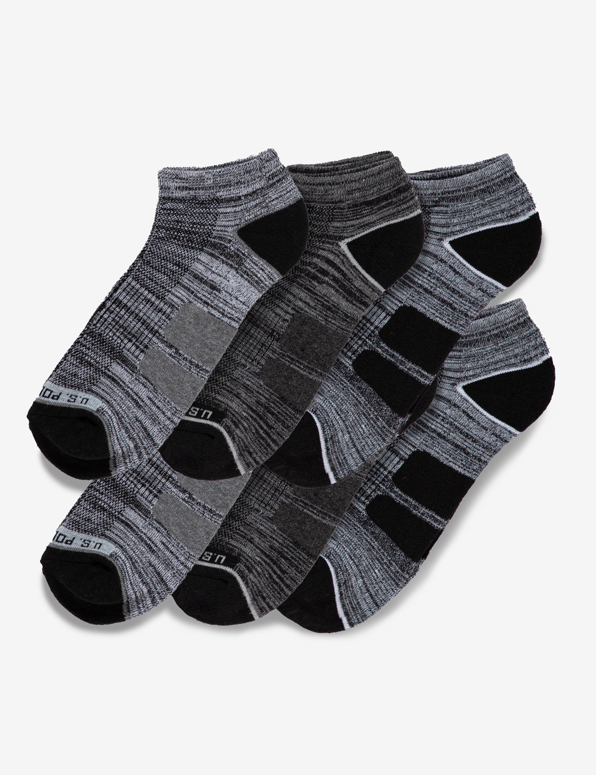 Men's 6-Pack Low Cut Performance Socks for Running & Gym