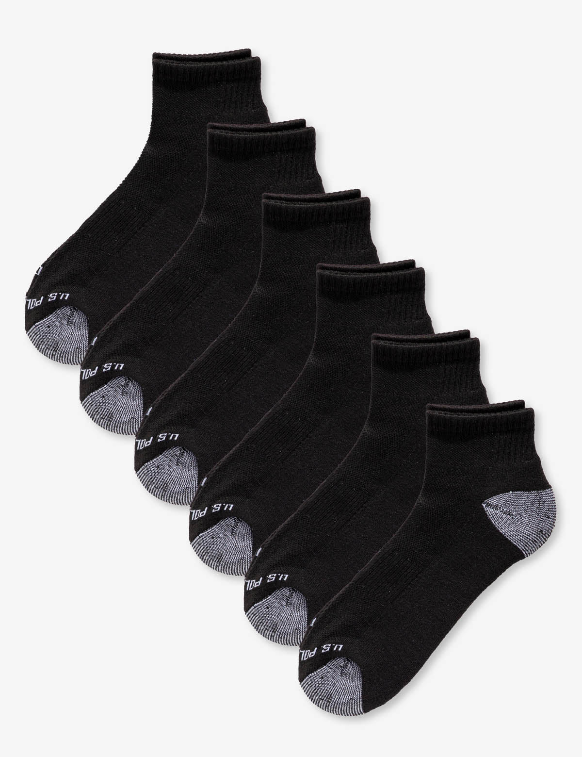 Men's 6-Pack Quarter Crew Socks | Soft & Breathable