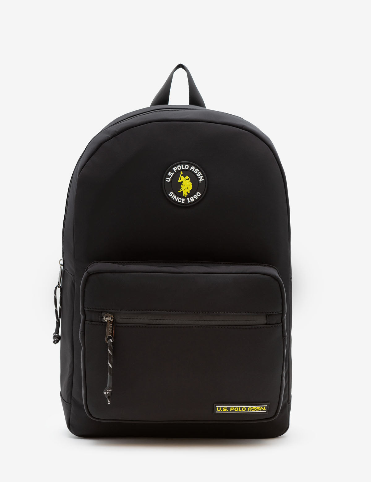 Men's Black Backpack with Adjustable Straps & Mesh Pocket | USPA