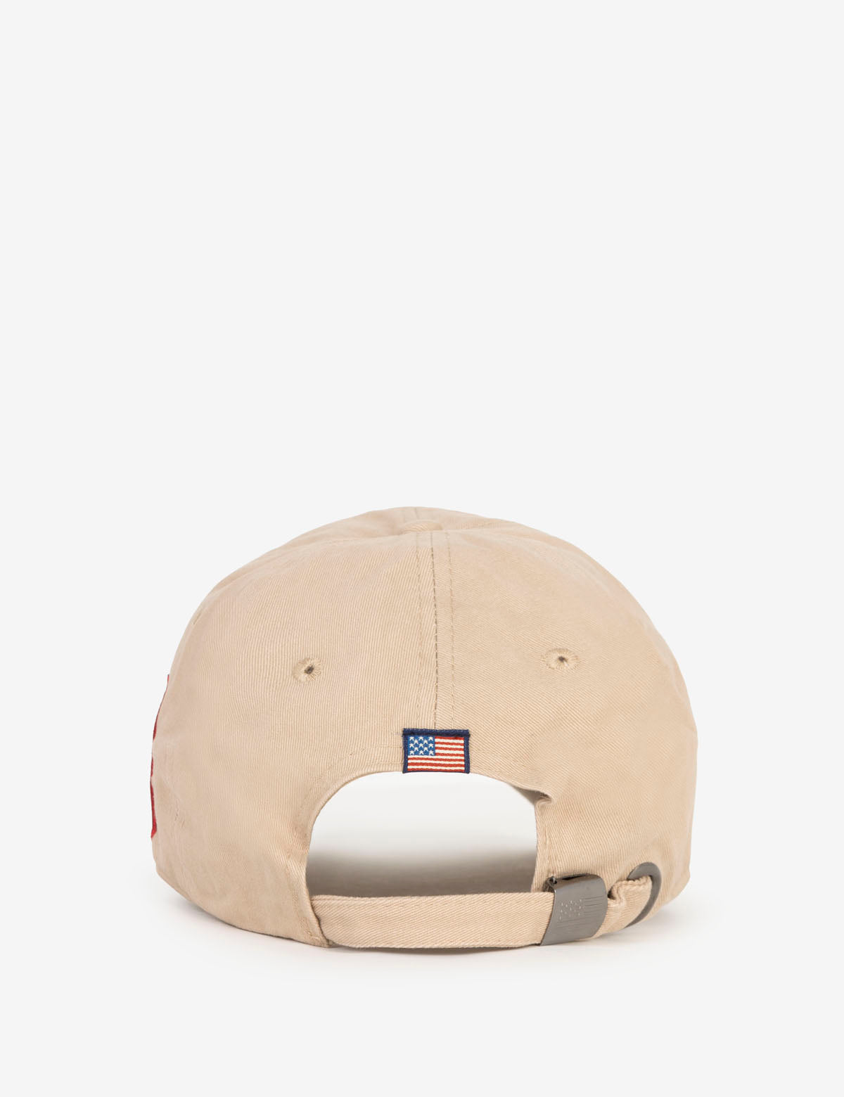 Men's Striped Visor Hat with Multi-Logo Design