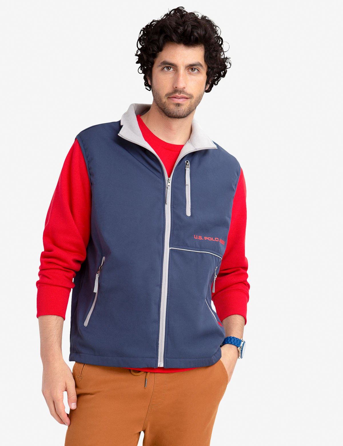 Mesh Lined Vest with Zipper Pockets | U.S. Polo Assn.