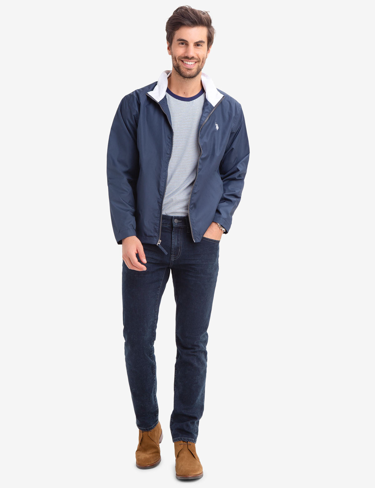 Mesh-Lined Windbreaker Jacket with Front Pockets | Lightweight & Breathable