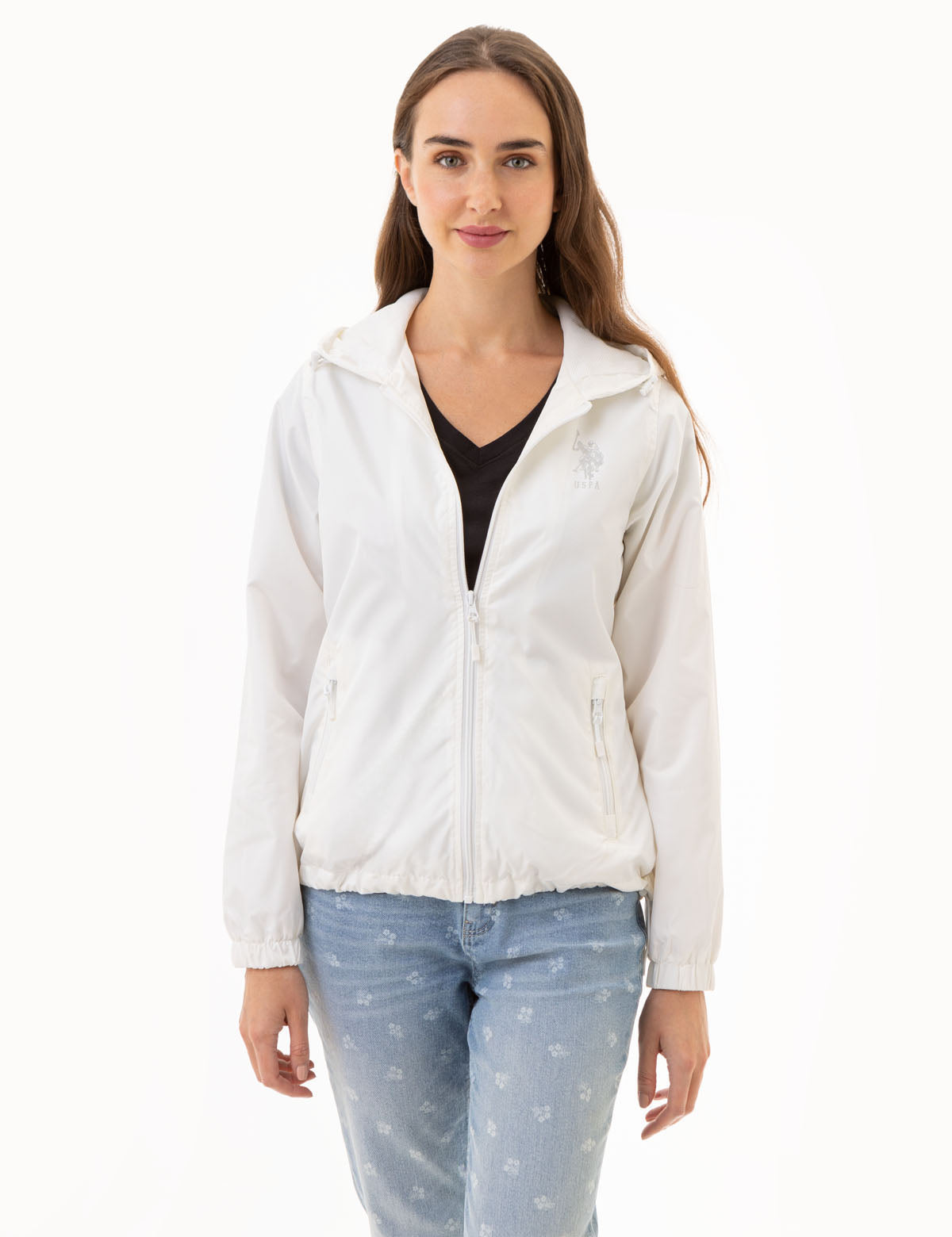 Metallic Logo Windbreaker Jacket for Men & Women