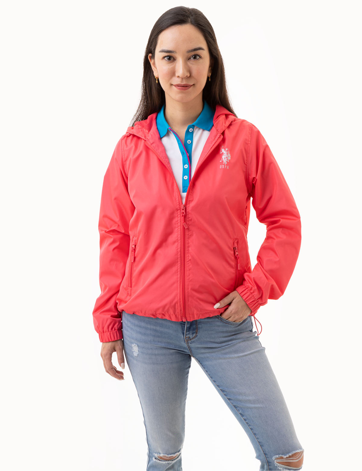 Metallic Logo Windbreaker Jacket for Men & Women