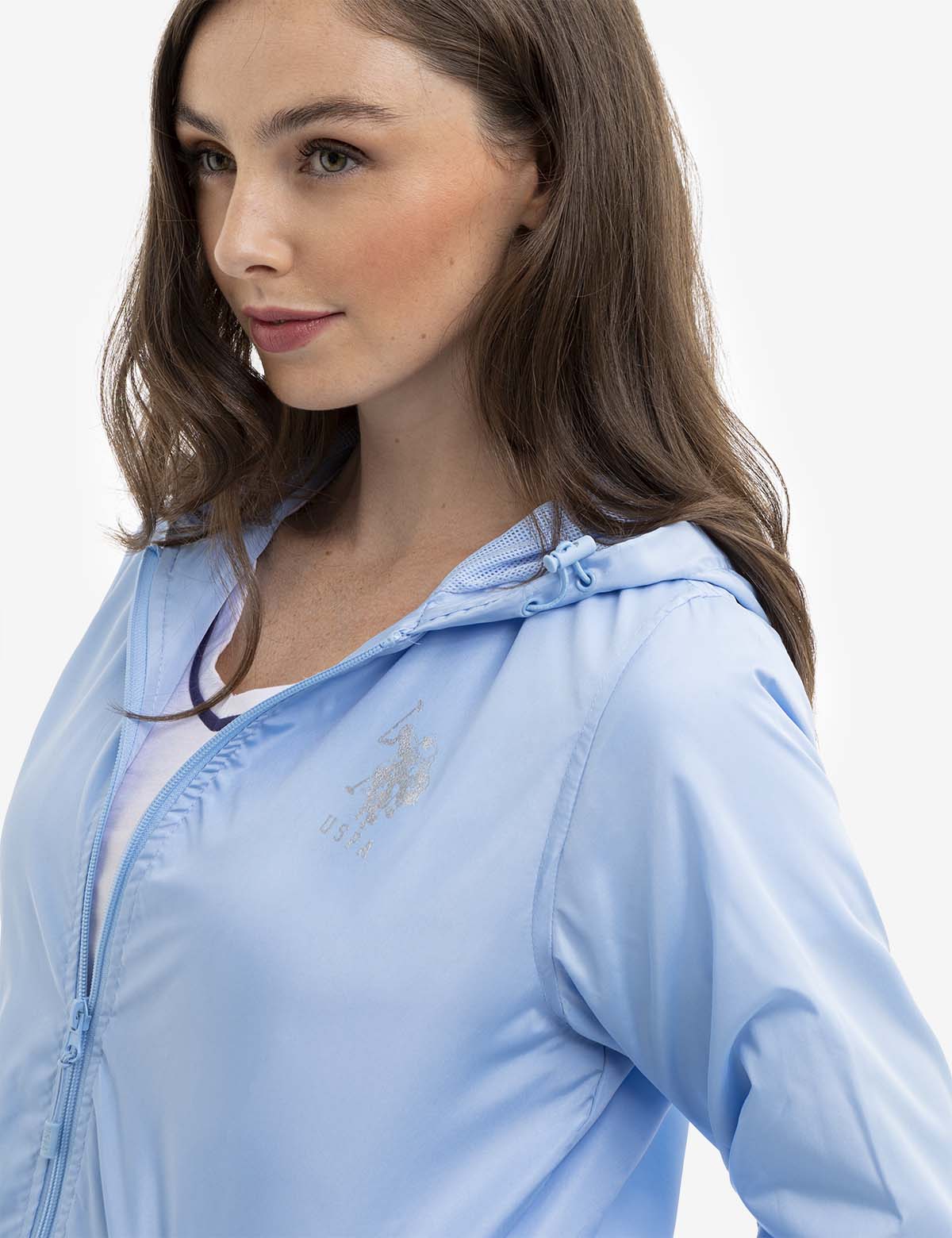 Metallic Logo Windbreaker Jacket for Men & Women