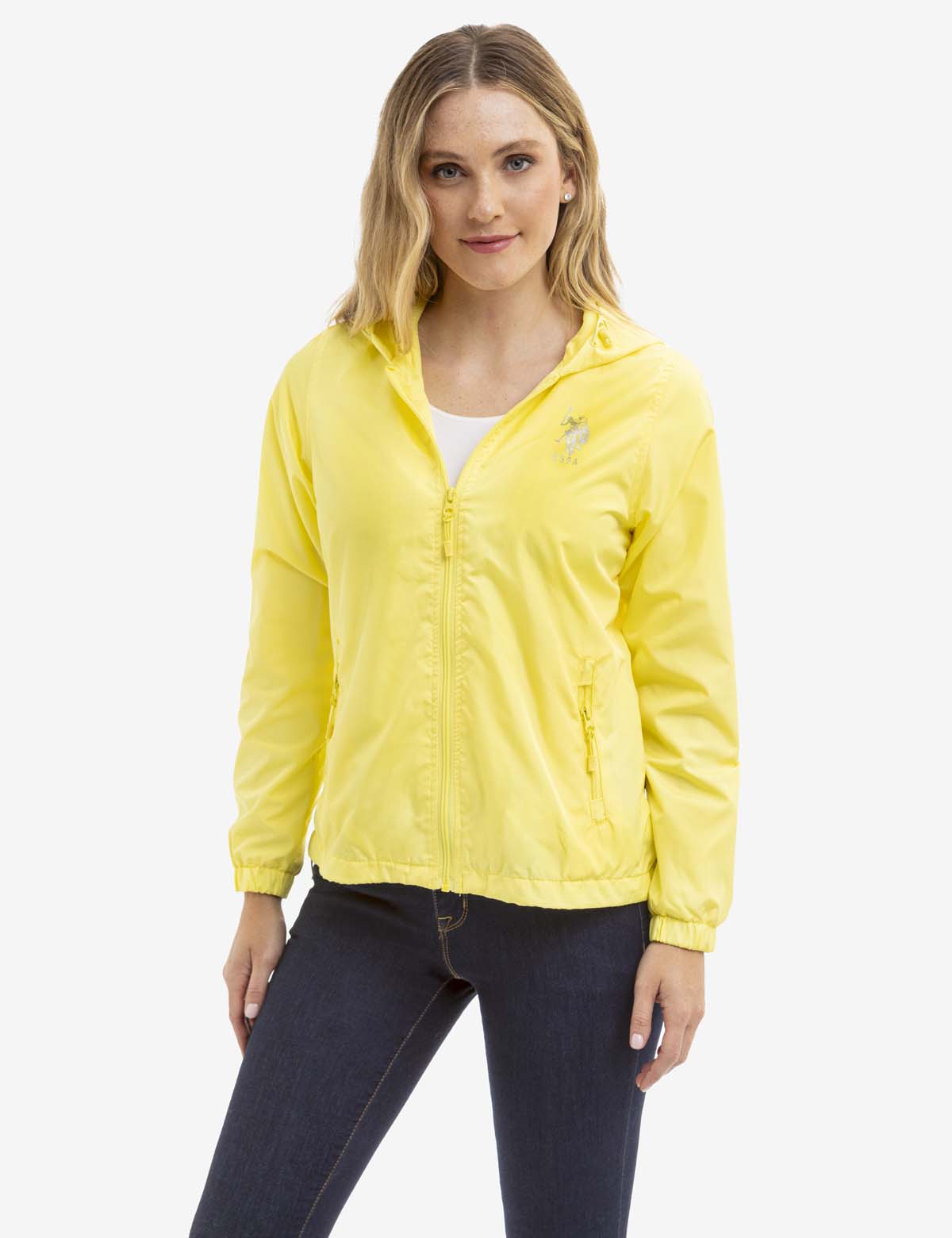 Metallic Logo Windbreaker Jacket for Men & Women