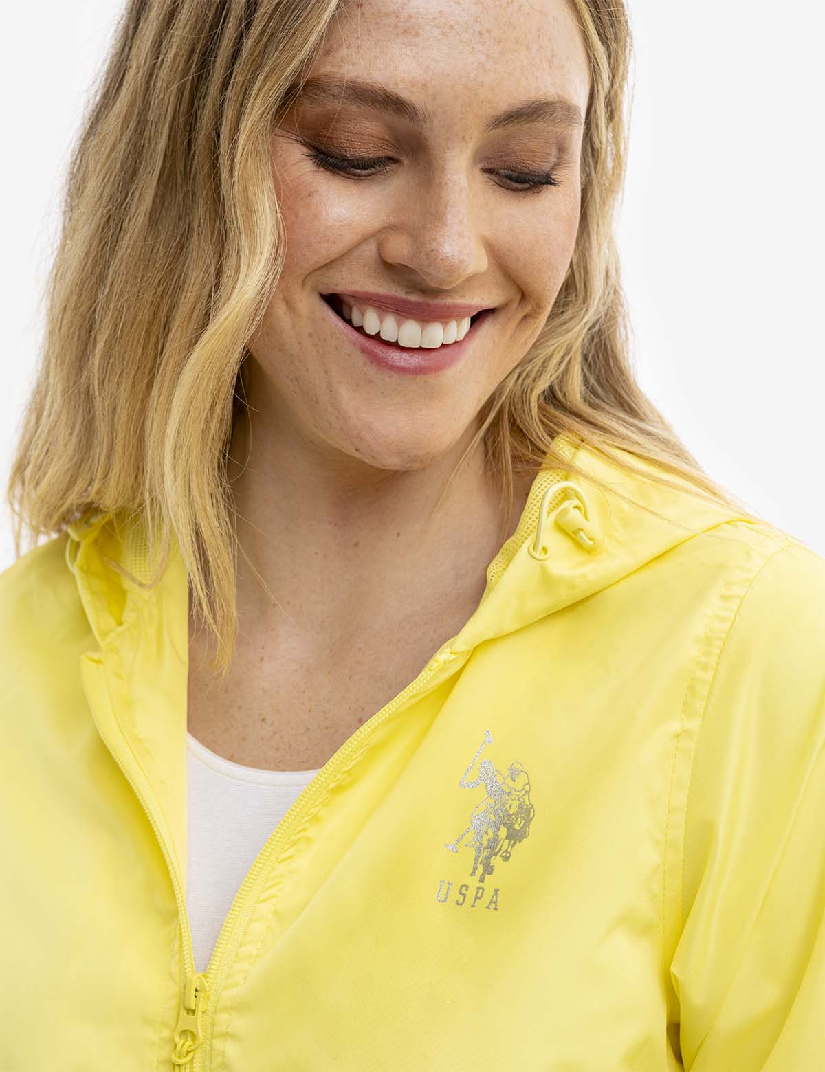 Metallic Logo Windbreaker Jacket for Men & Women