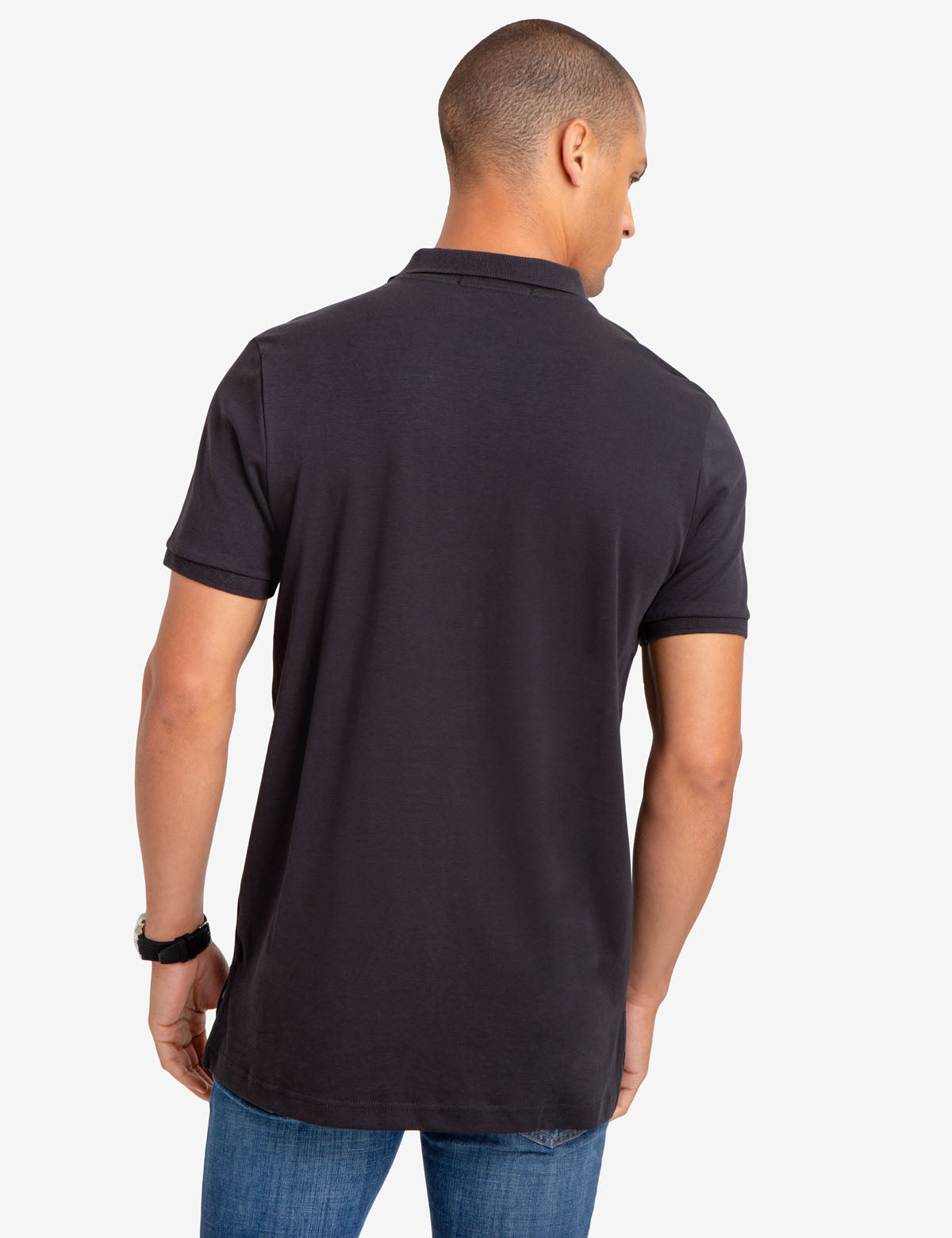 Solid Interlock Polo Shirt for Men | Classic Fit & Breathable Fabric