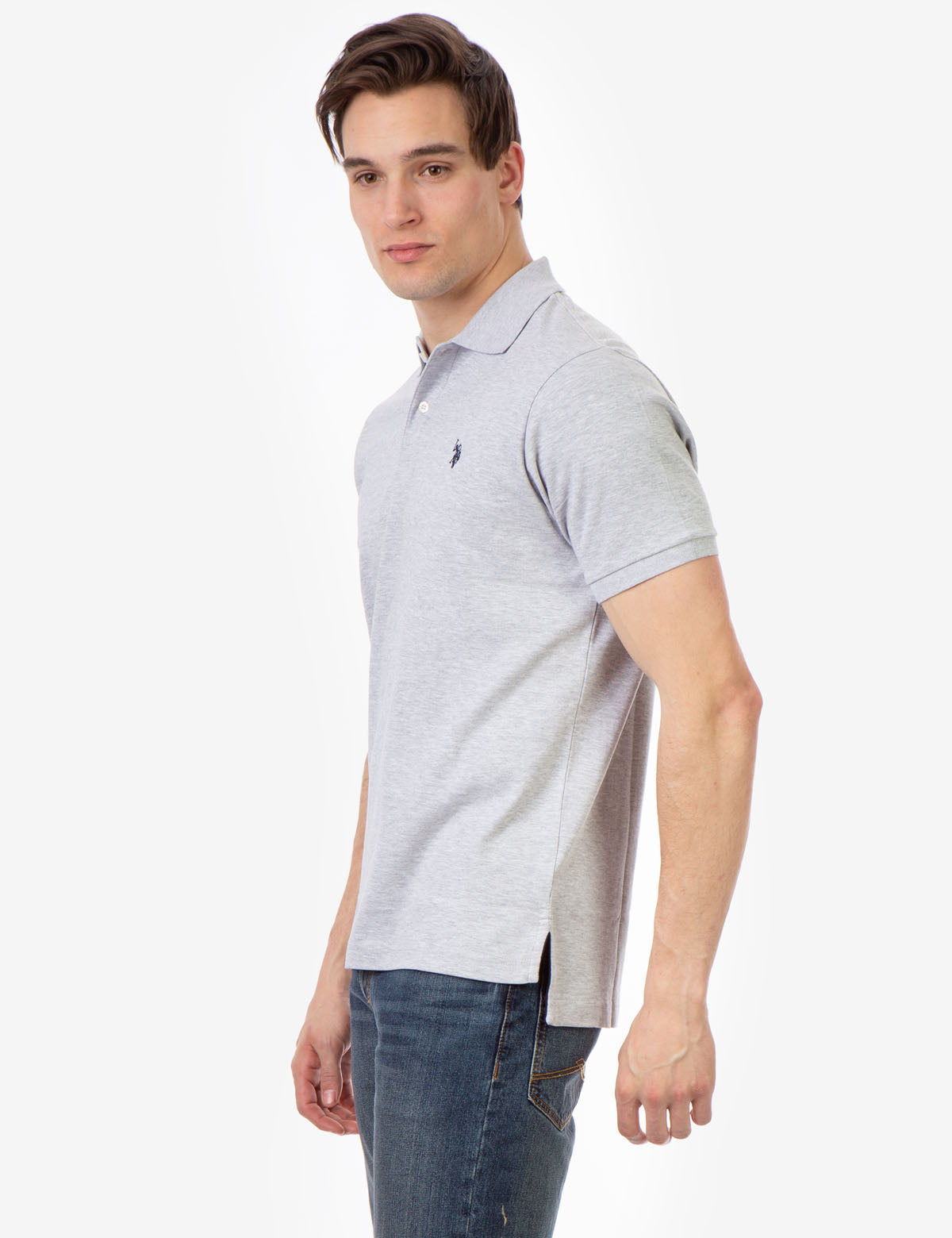 Solid Interlock Polo Shirt for Men | Classic Fit & Breathable Fabric