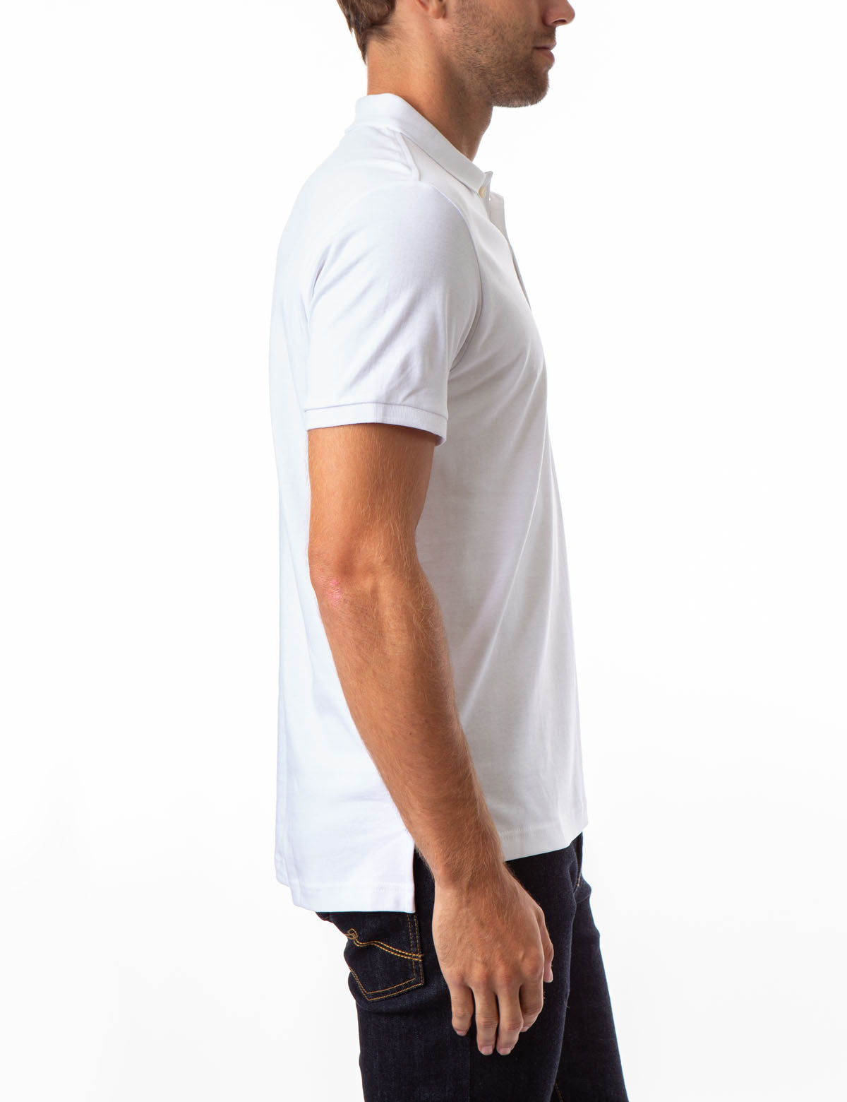 Solid Interlock Polo Shirt for Men | Classic Fit & Breathable Fabric