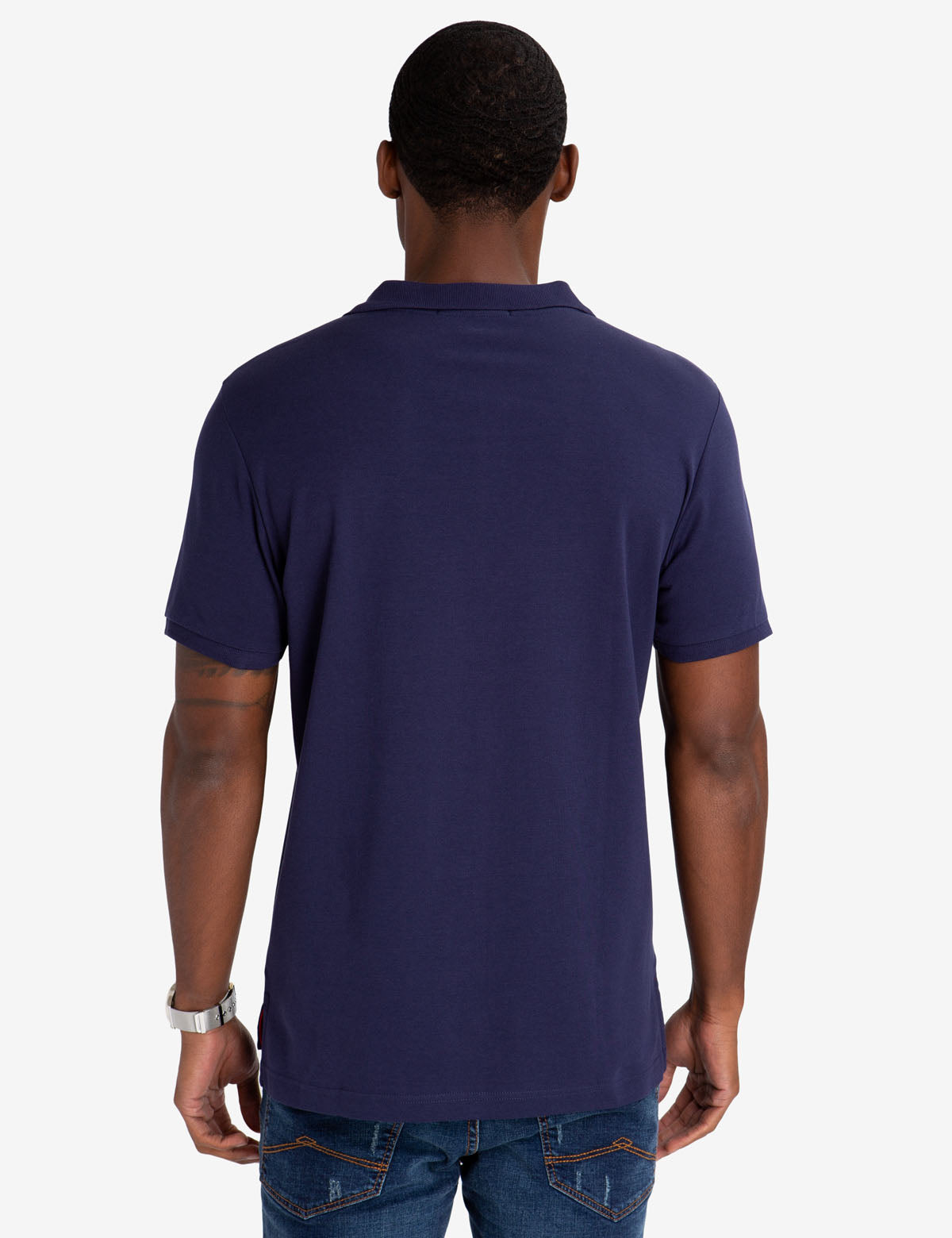 Solid Interlock Polo Shirt for Men | Classic Fit & Breathable Fabric