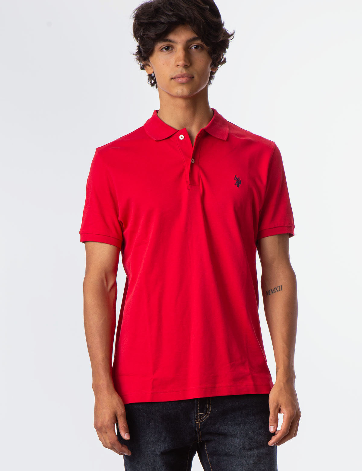 Solid Interlock Polo Shirt for Men | Classic Fit & Breathable Fabric
