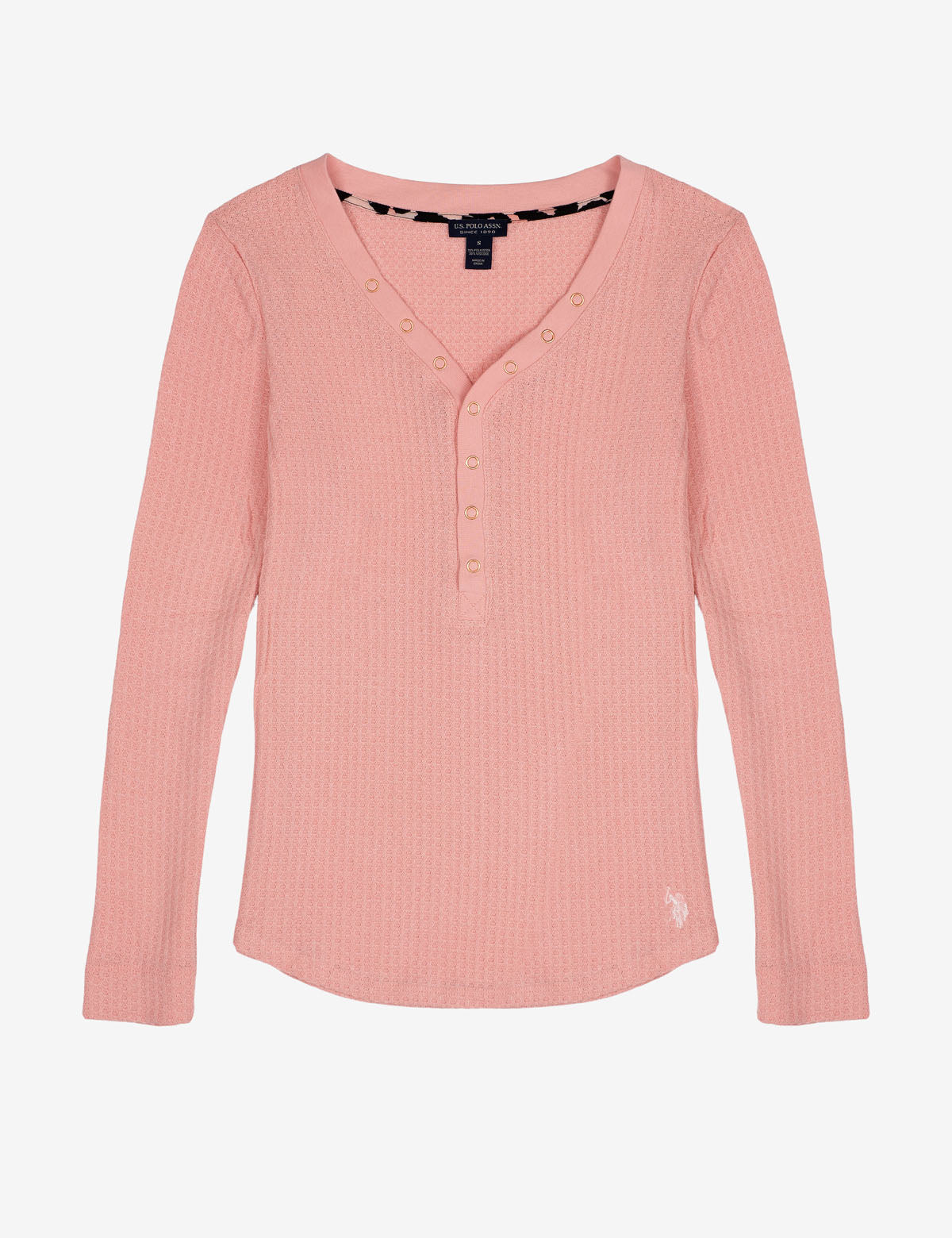 Men's Metallic Snap Henley Shirt | USPA Long Sleeve