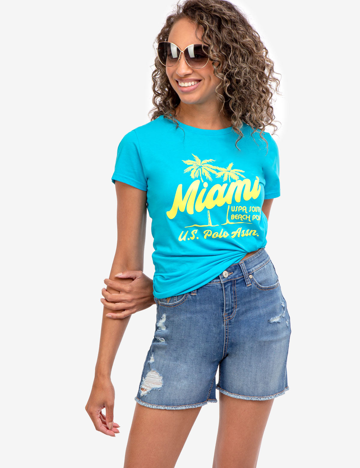 Miami Beach Crew Neck T-Shirt for Men | Casual Cotton Tee