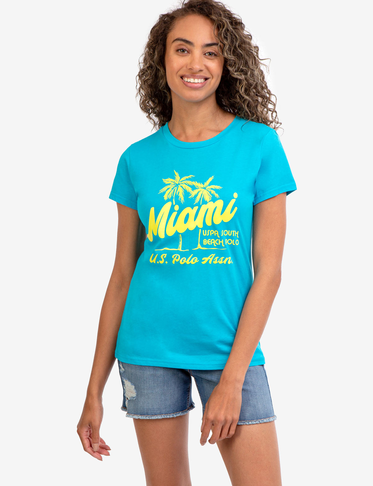 Miami Beach Crew Neck T-Shirt for Men | Casual Cotton Tee