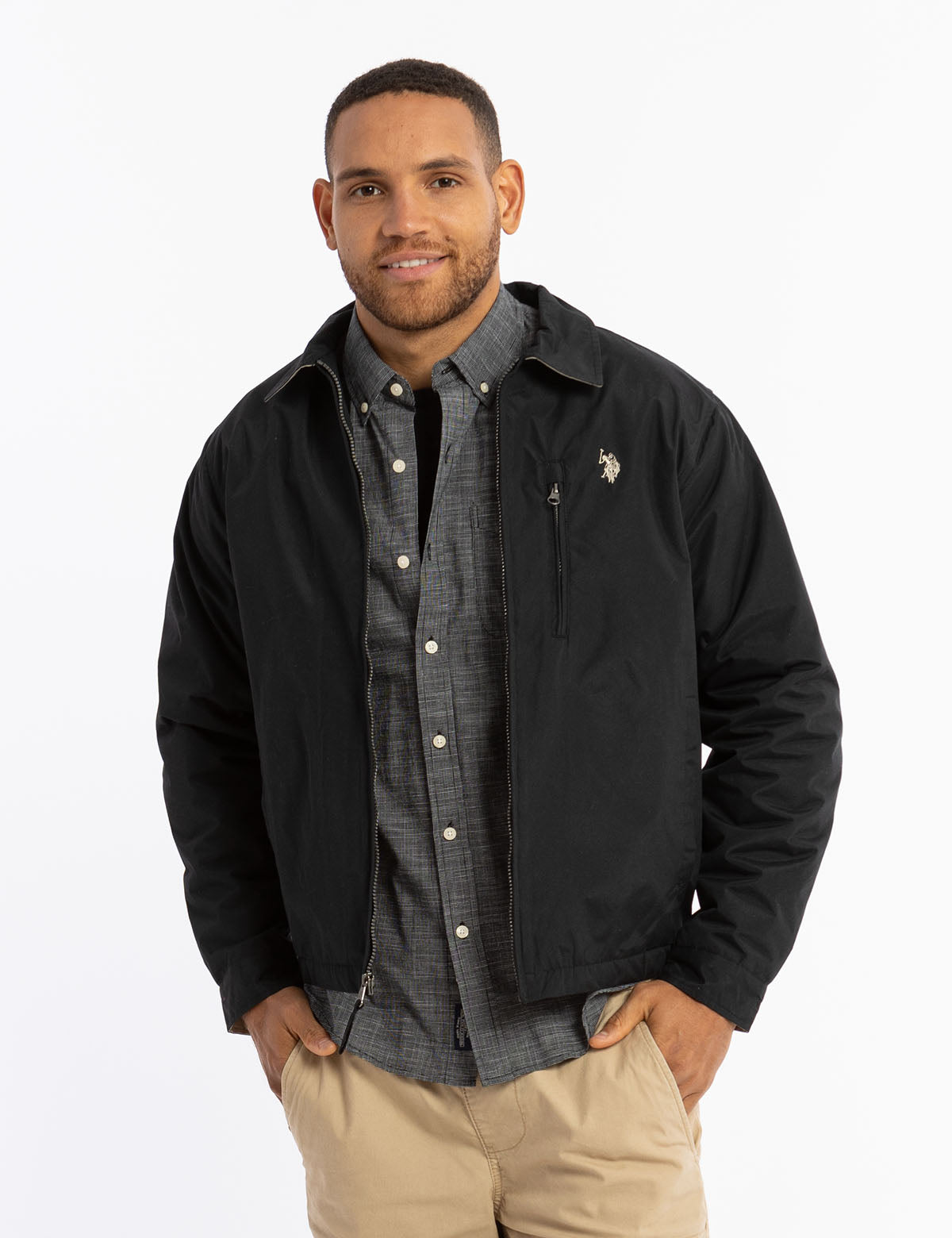 Micro Fleece Golf Jacket with Zip Pocket & Collar | Waterproof