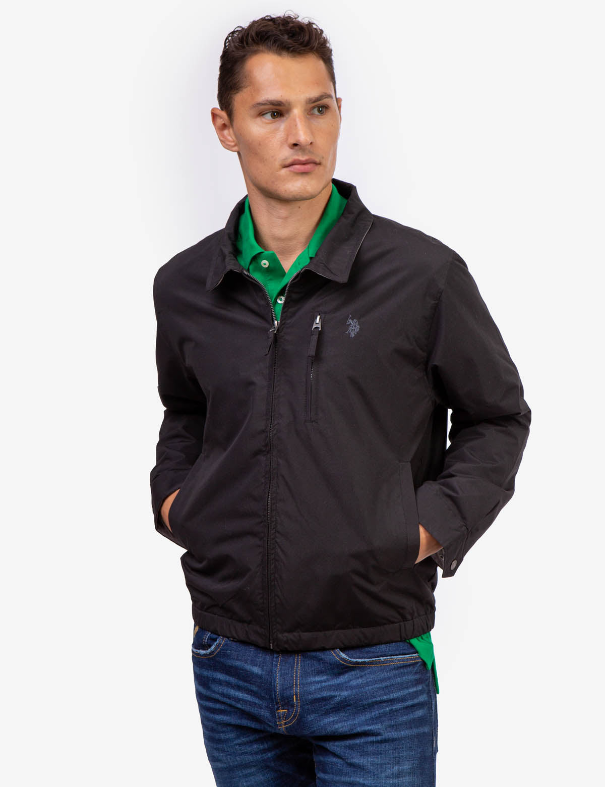 Micro Fleece Golf Jacket with Zip Pocket & Collar | Waterproof