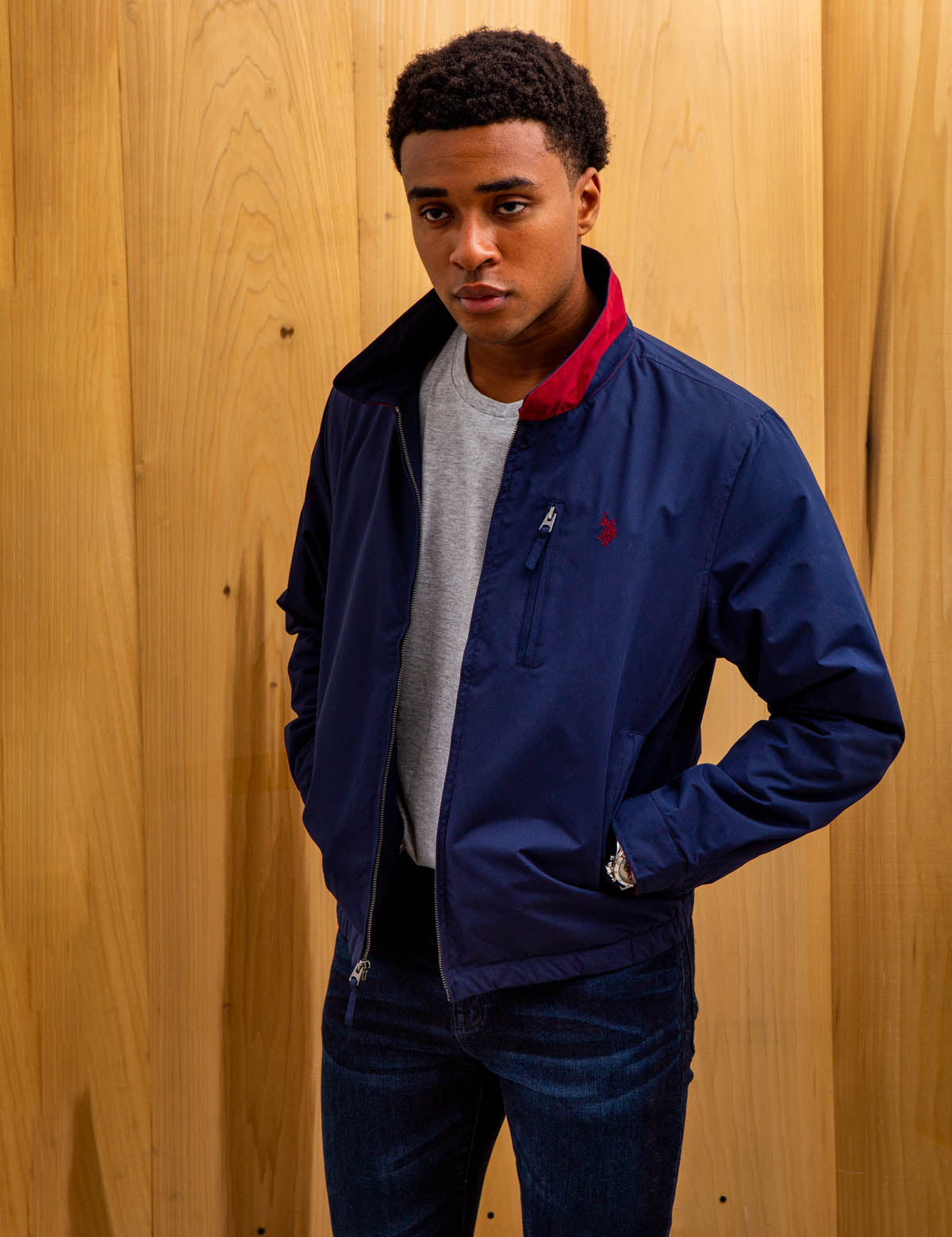 Micro Fleece Golf Jacket with Zip Pocket & Collar | Waterproof