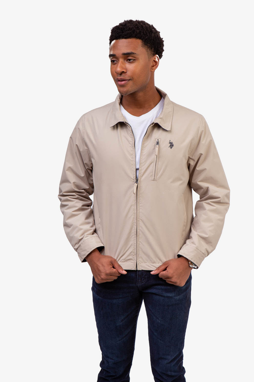 Micro Fleece Golf Jacket with Zip Pocket & Collar | Waterproof