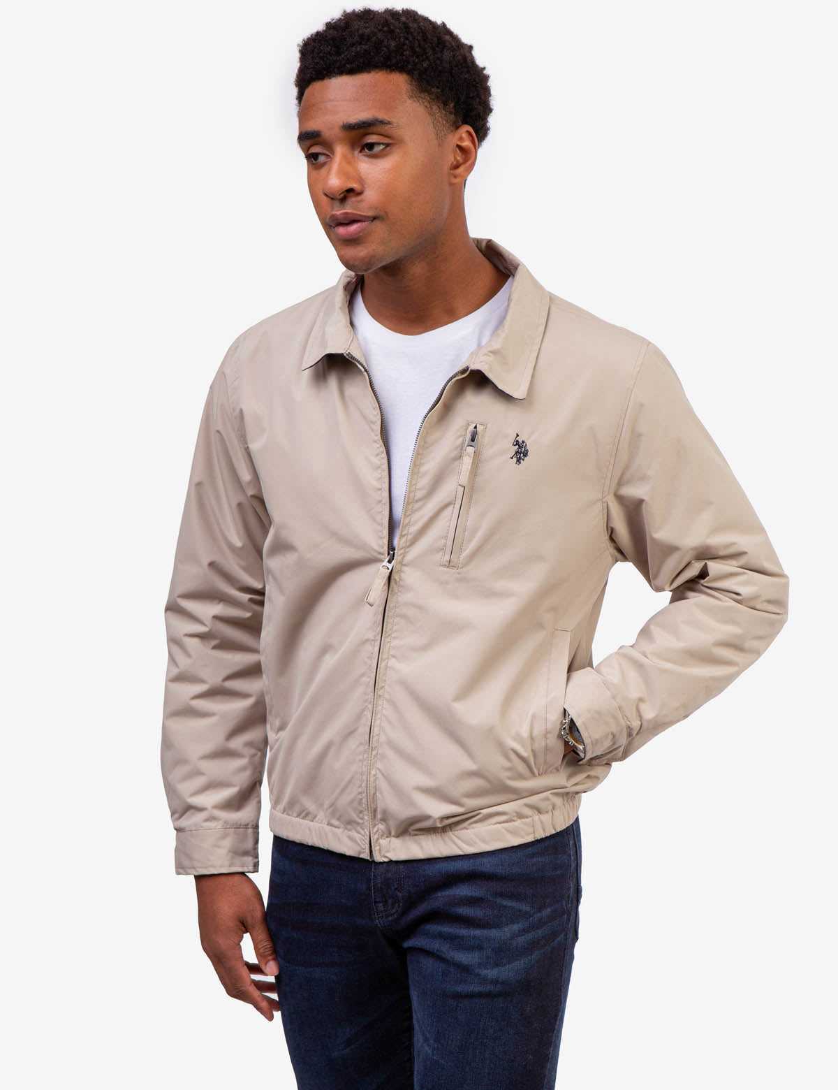 Micro Fleece Golf Jacket with Zip Pocket & Collar | Waterproof