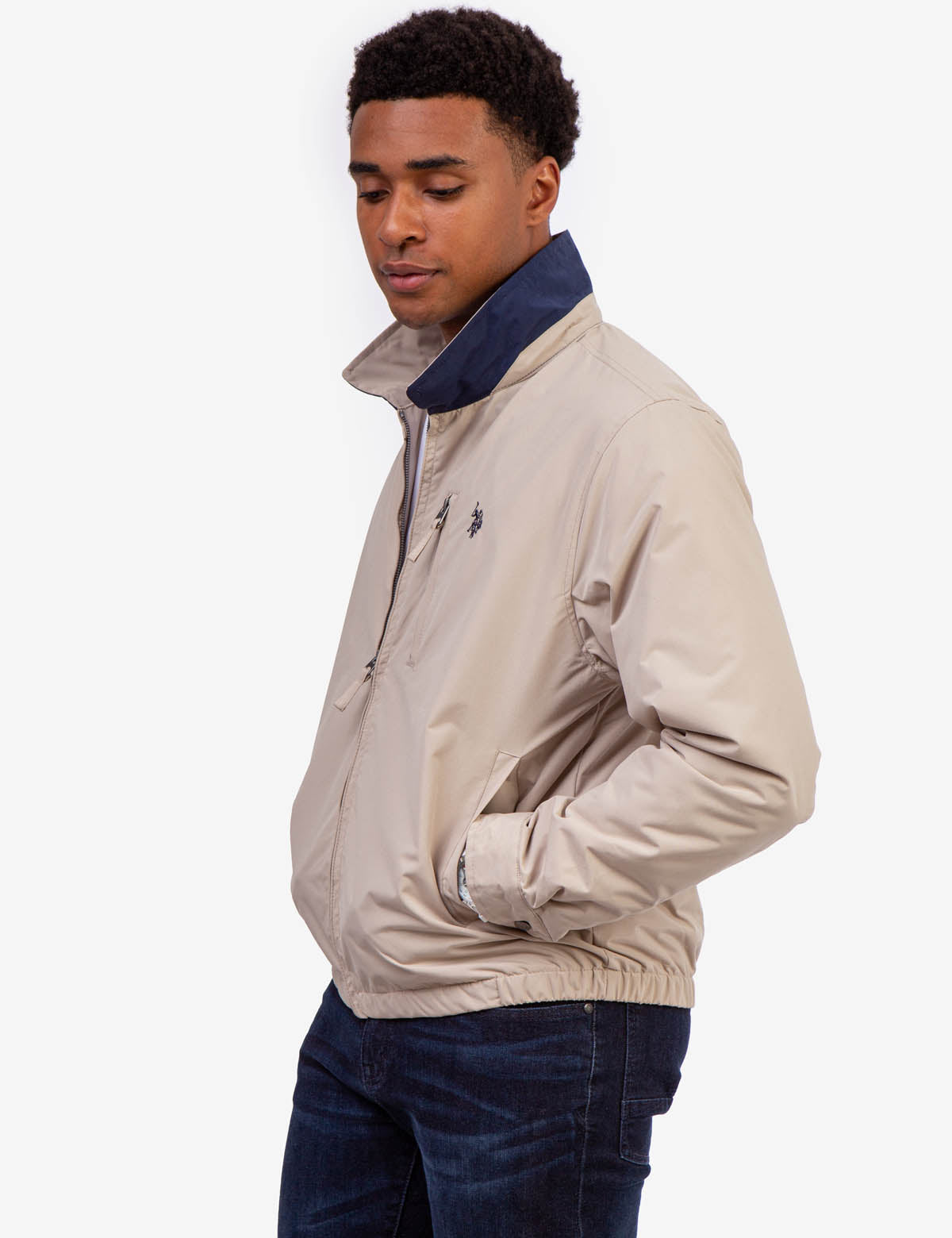 Micro Fleece Golf Jacket with Zip Pocket & Collar | Waterproof