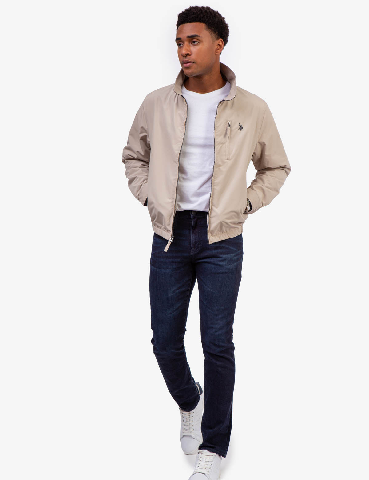 Micro Fleece Golf Jacket with Zip Pocket & Collar | Waterproof