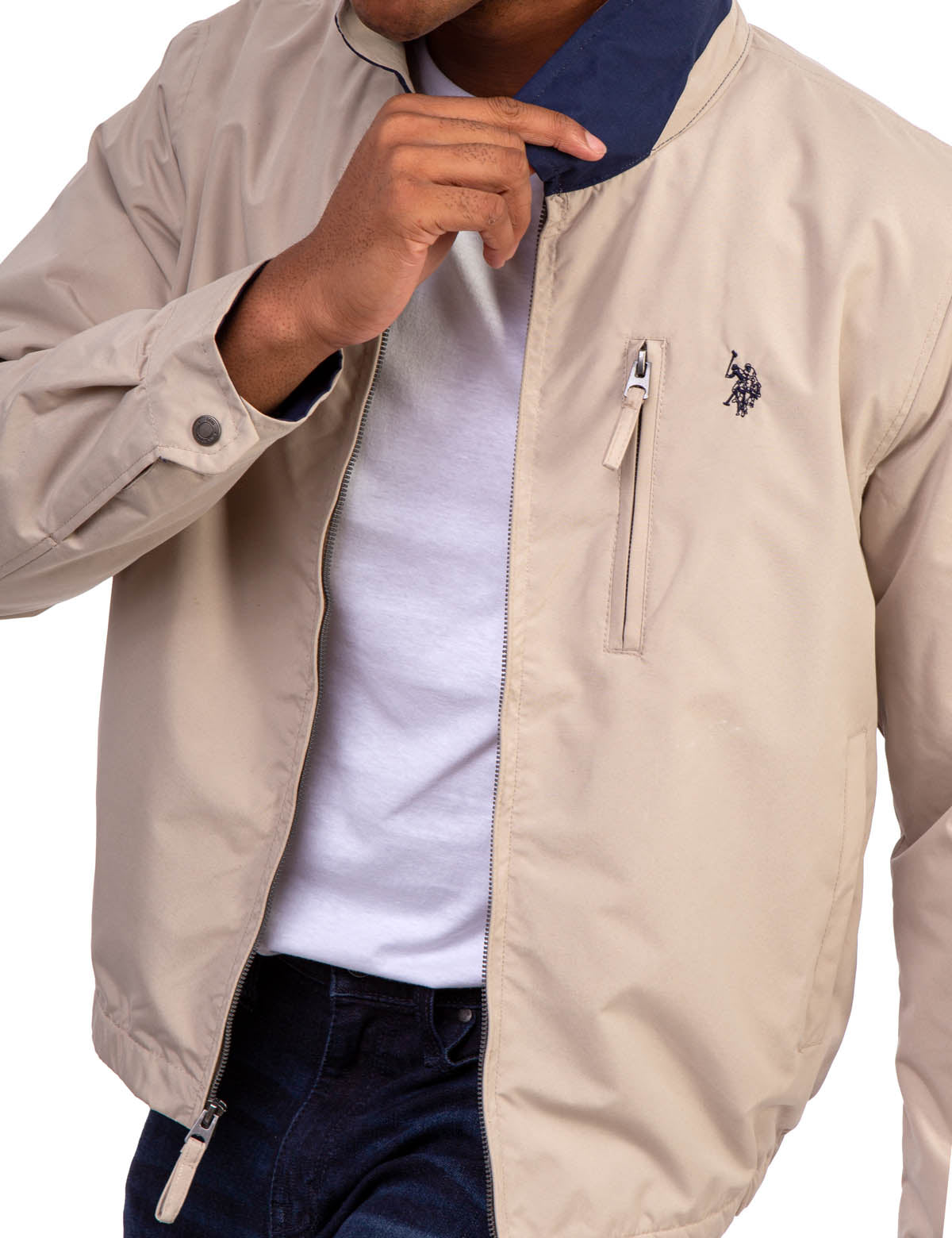 Micro Fleece Golf Jacket with Zip Pocket & Collar | Waterproof