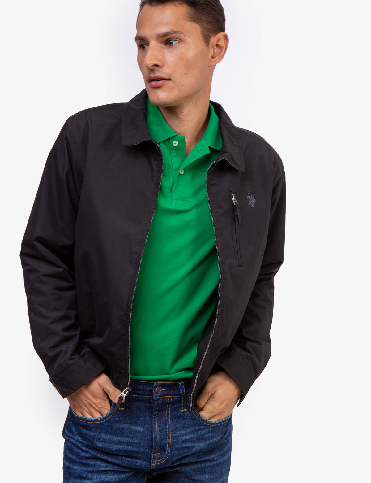 Micro Fleece Golf Jacket with Zip Pocket & Collar | Waterproof