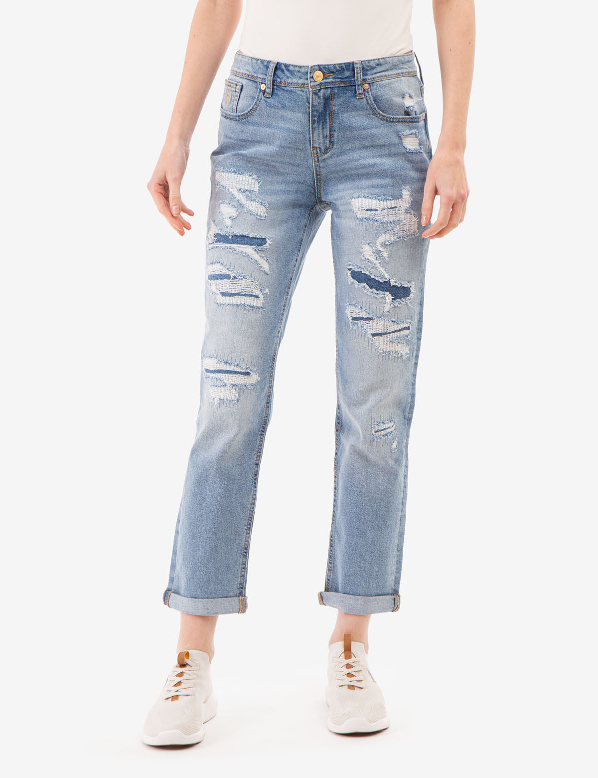 Mid Rise Boyfriend Jeans for Women | Relaxed Fit Denim