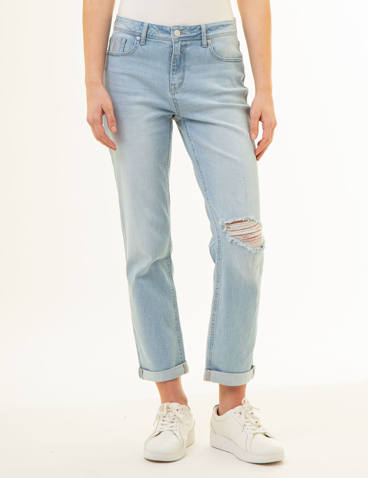 Mid Rise Boyfriend Jeans for Women | Relaxed Fit Denim