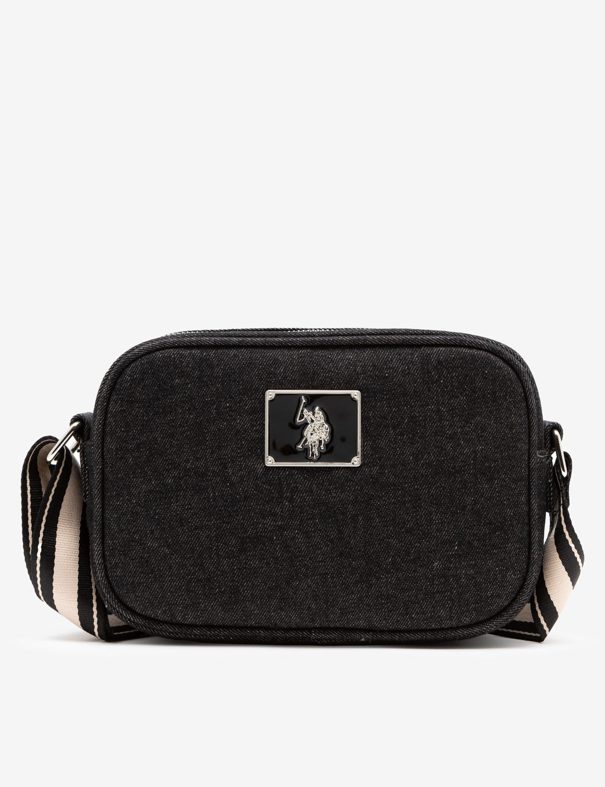 Denim Crossbody Bag with Zip Closure & Interior Pocket | U.S. Polo Assn.