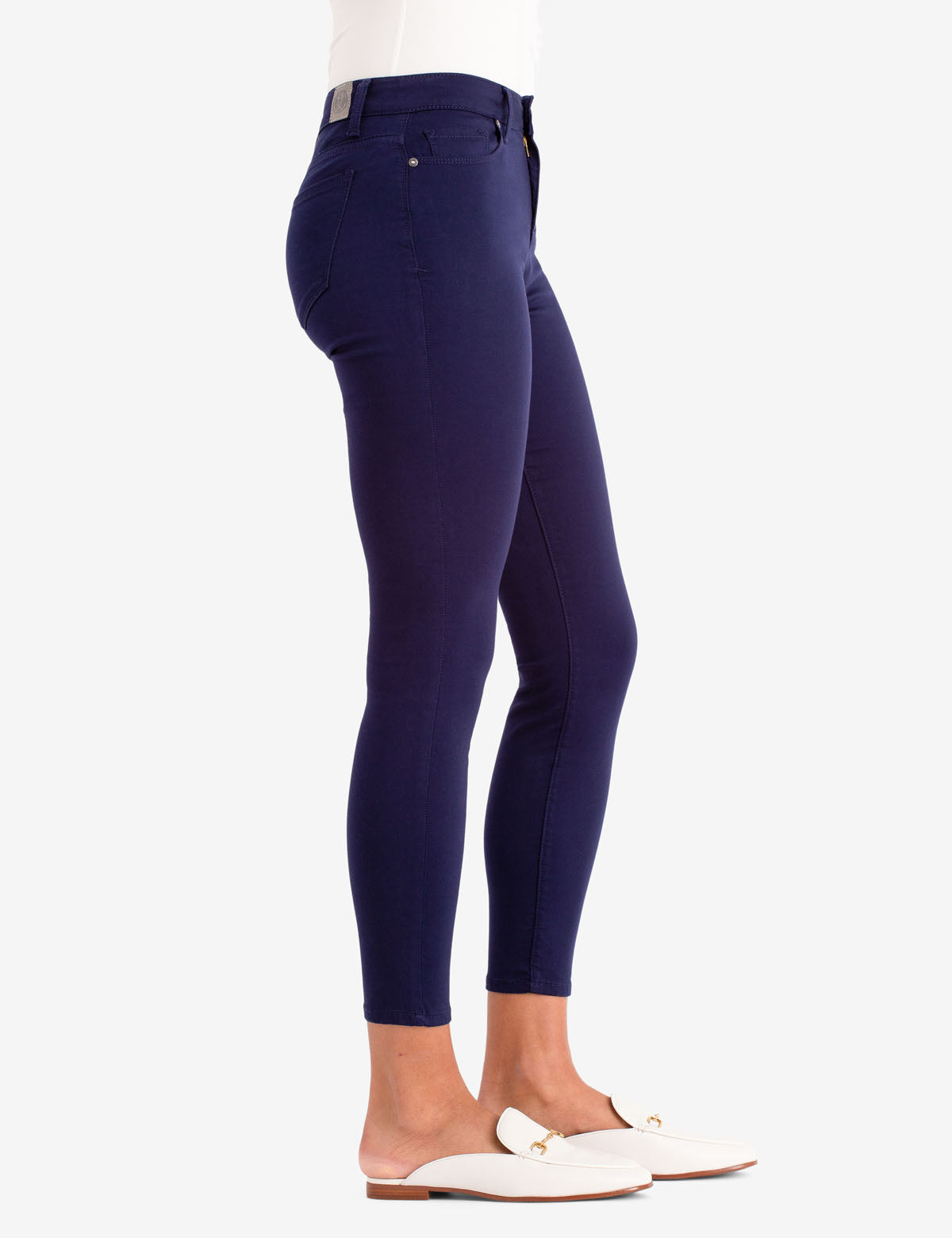 Mid Rise Sateen Jegging with Zip Fly & Pockets | Comfort Fit