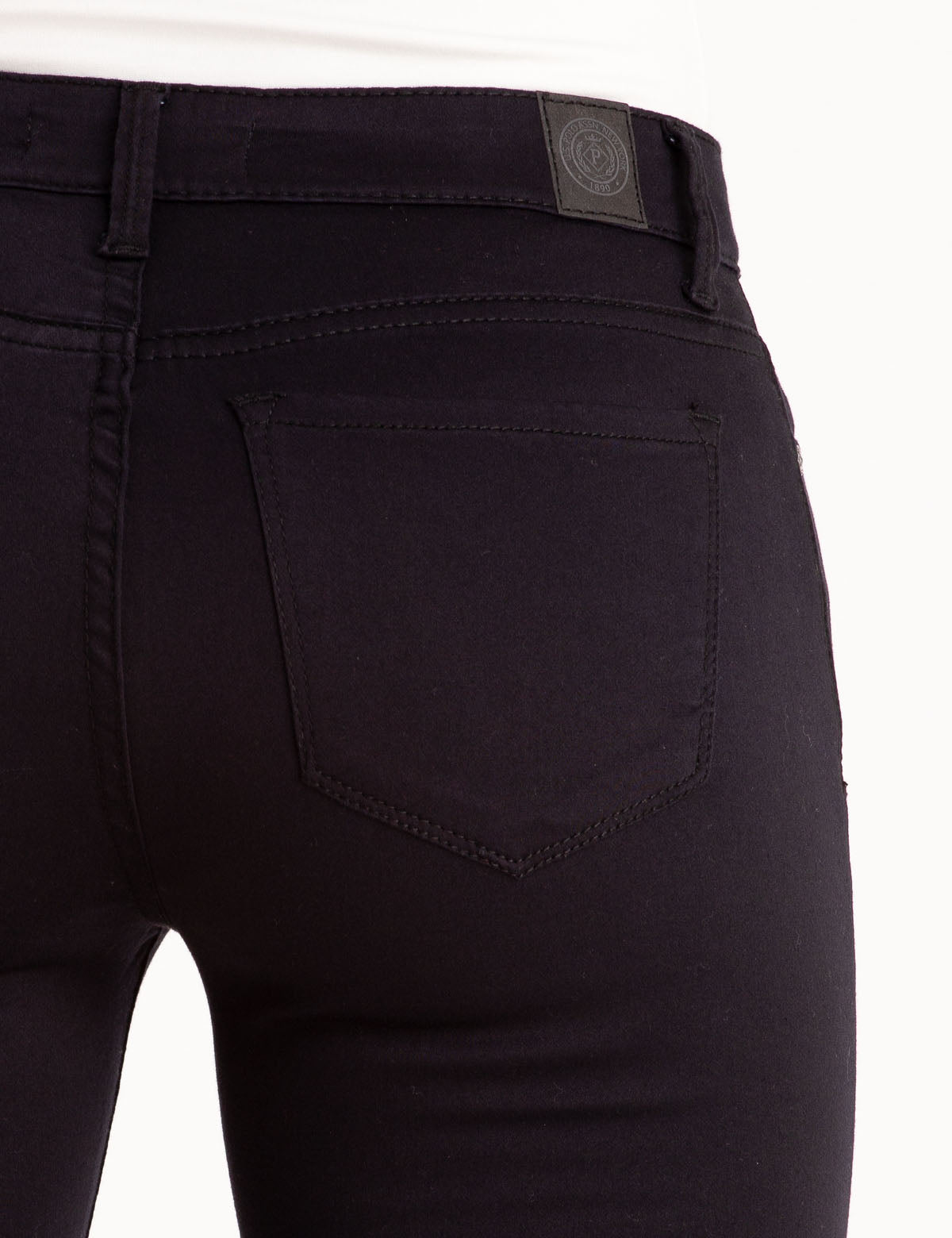 Mid Rise Sateen Jegging with Zip Fly & Pockets | Comfort Fit