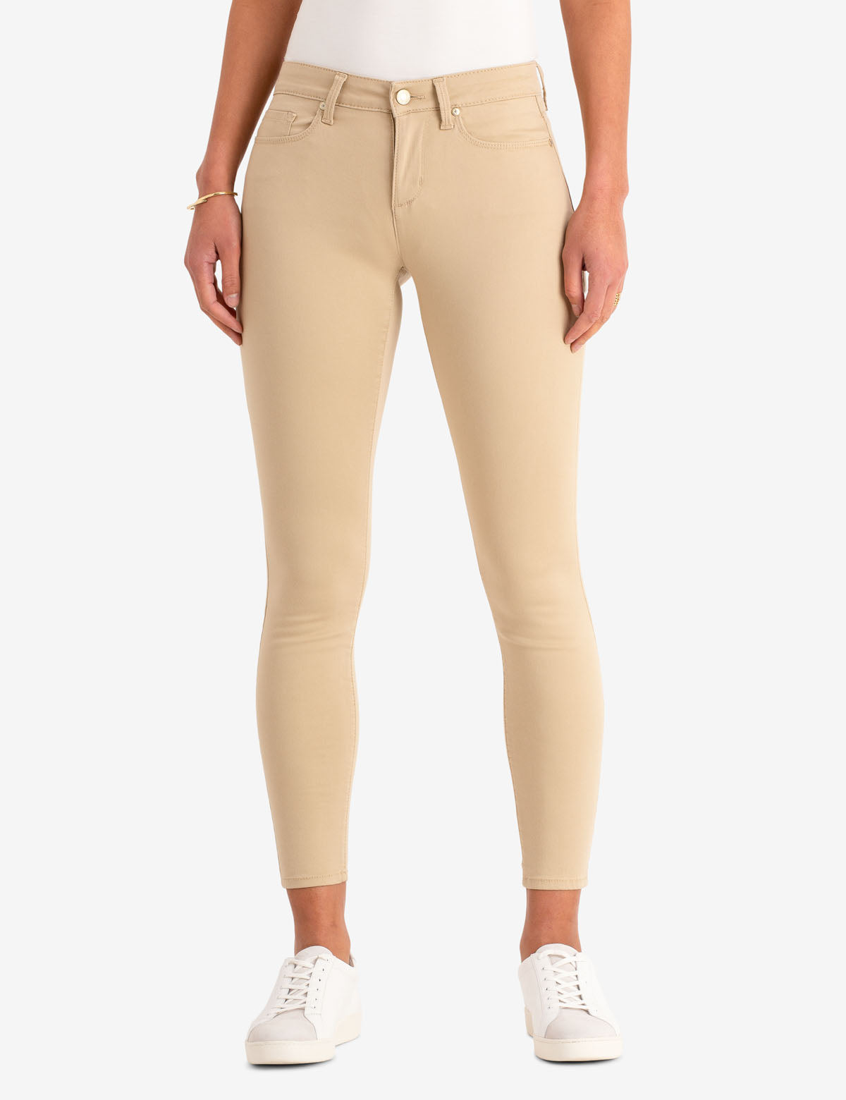 Mid Rise Sateen Jegging with Zip Fly & Pockets | Comfort Fit
