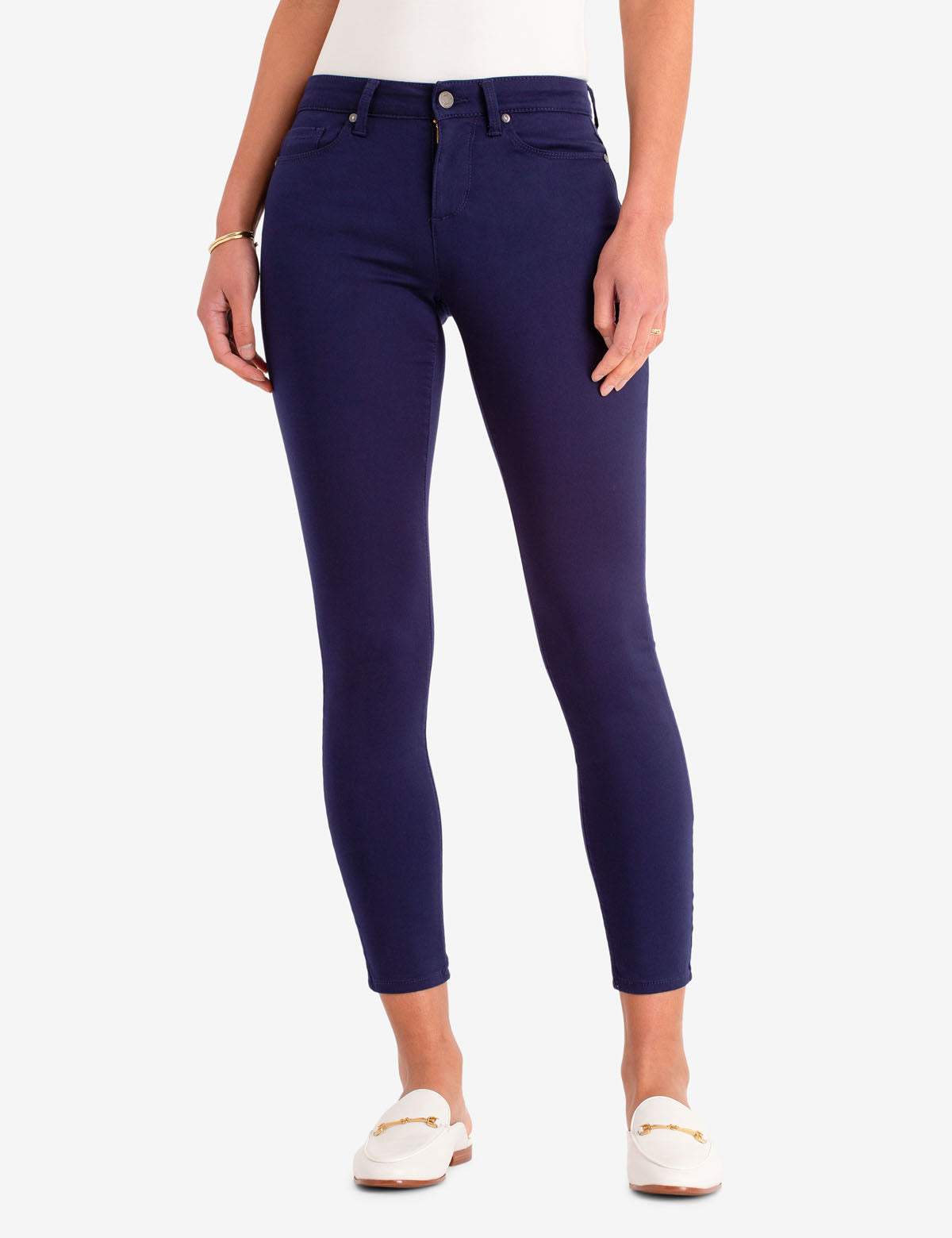 Mid Rise Sateen Jegging with Zip Fly & Pockets | Comfort Fit