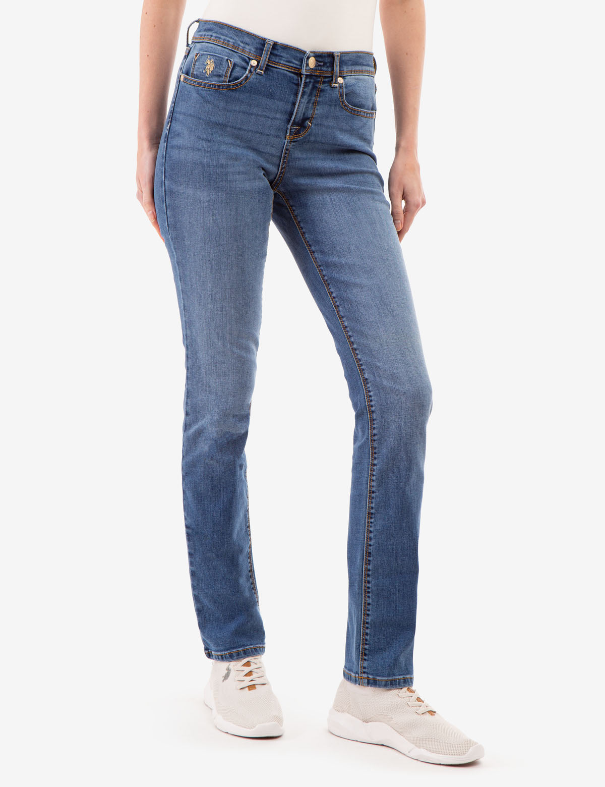 Mid Rise Slim Straight Jeans for Men | Comfort Fit Denim