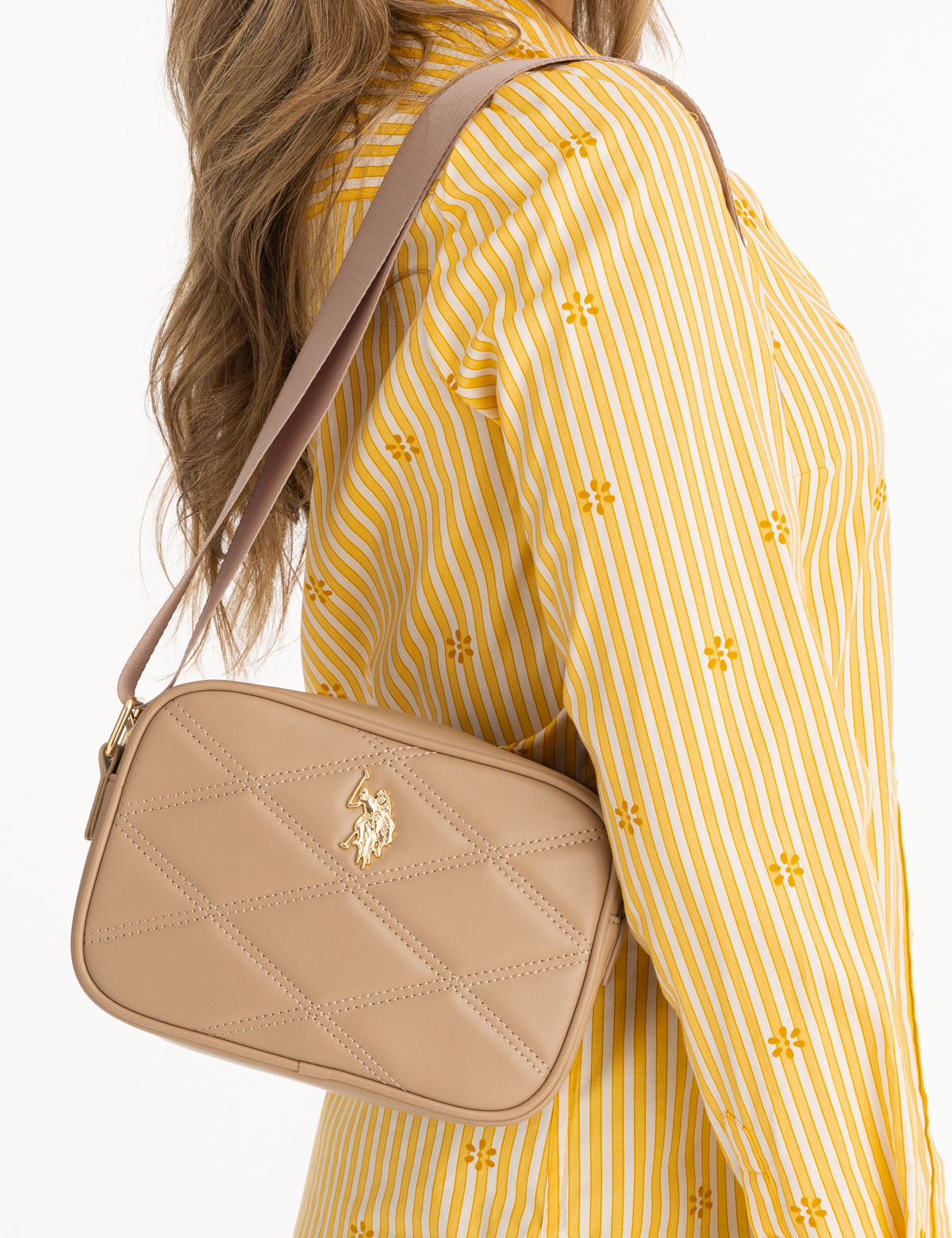 Quilted Crossbody Bag with Logo Hardware & Interior Pocket | U.S. Polo Assn