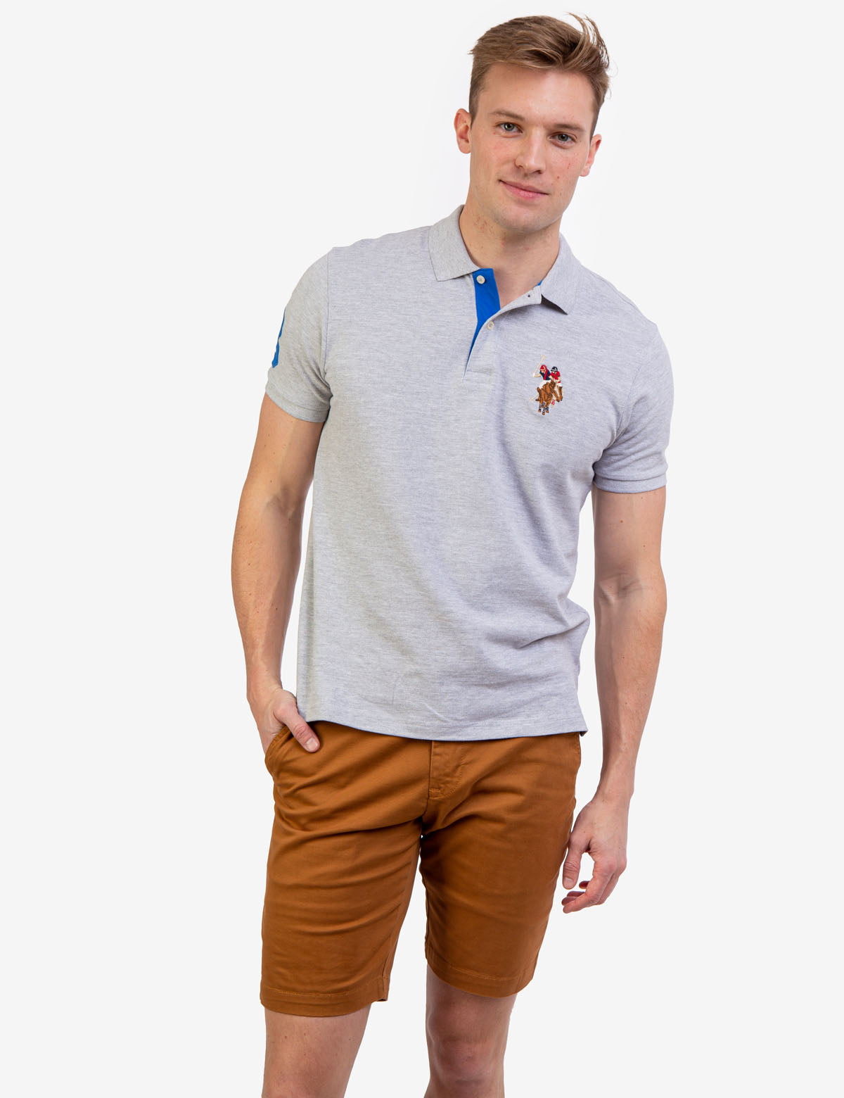 Big Logo Polo Shirt with Multicolor Embroidery | Classic Fit