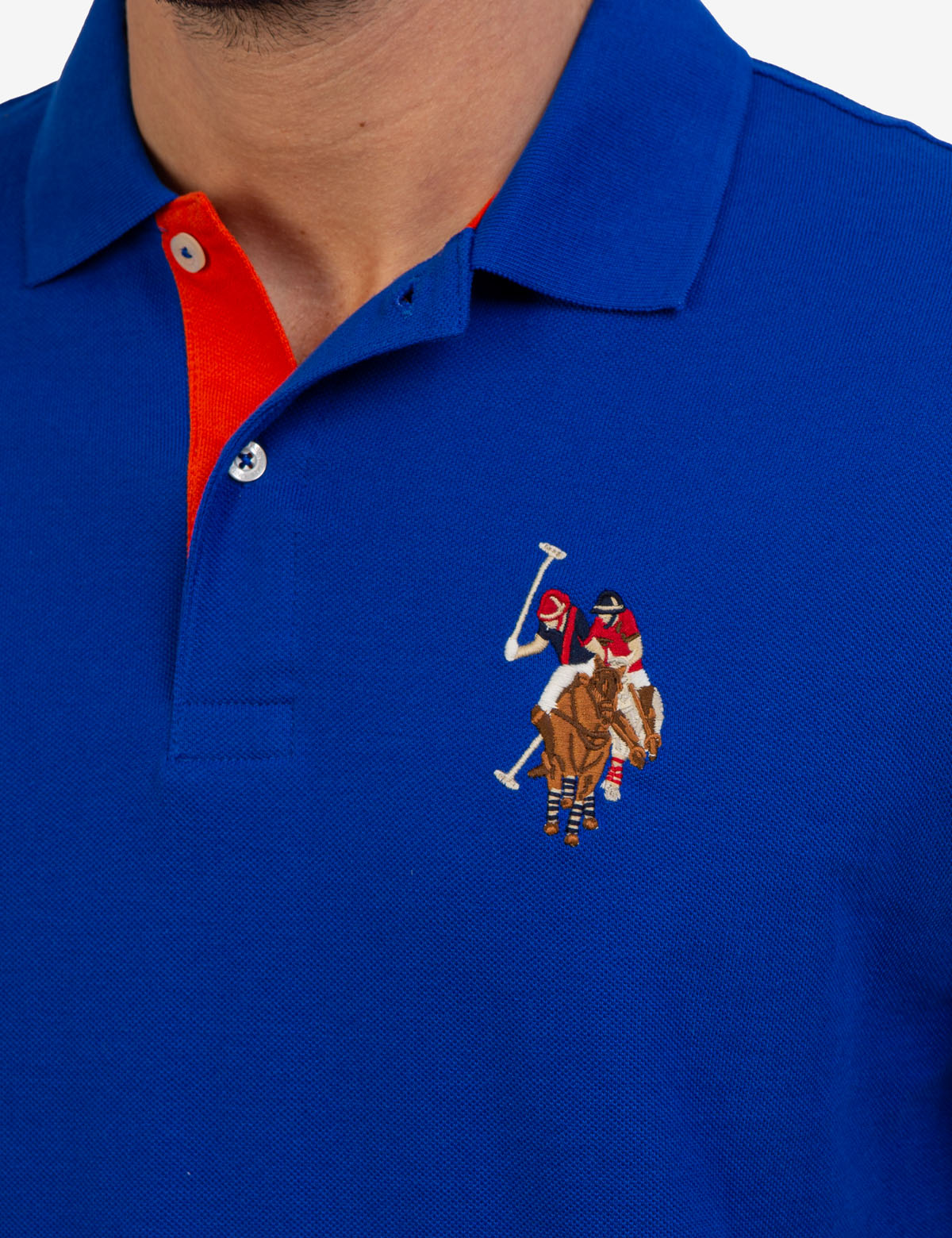 Big Logo Polo Shirt with Multicolor Embroidery | Classic Fit