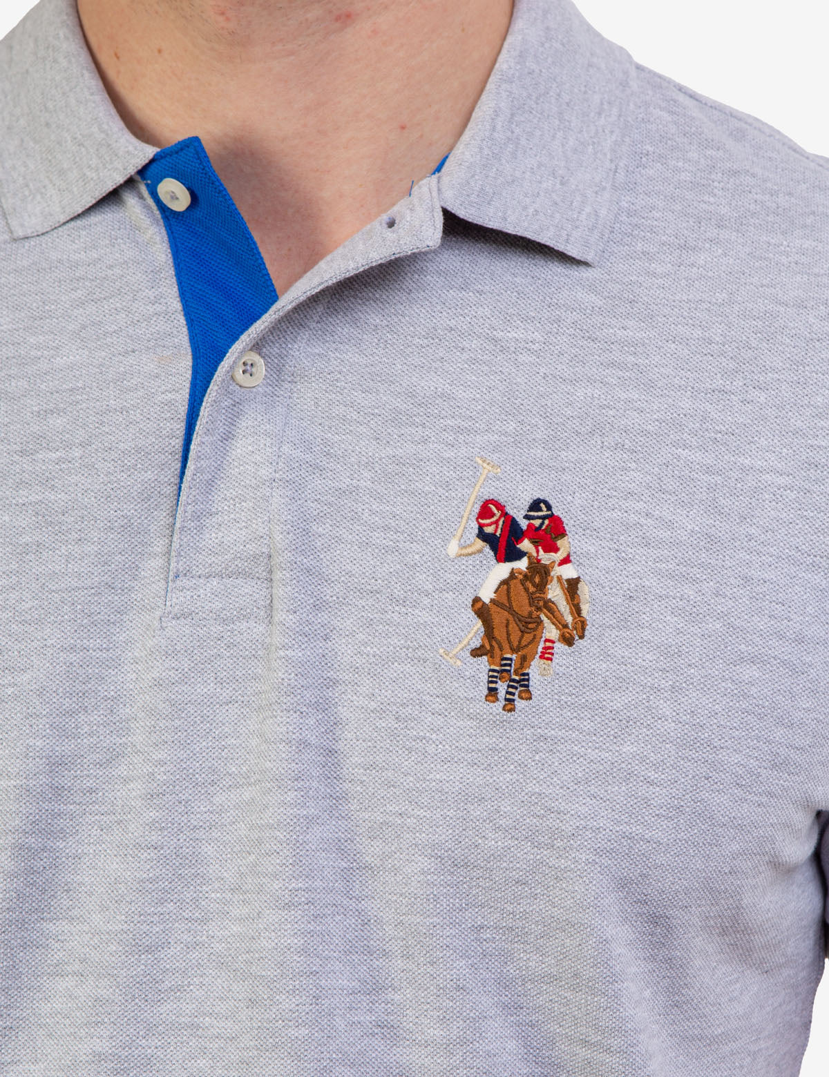 Big Logo Polo Shirt with Multicolor Embroidery | Classic Fit