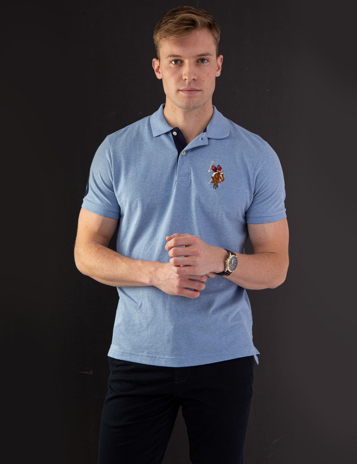 Big Logo Polo Shirt with Multicolor Embroidery | Classic Fit