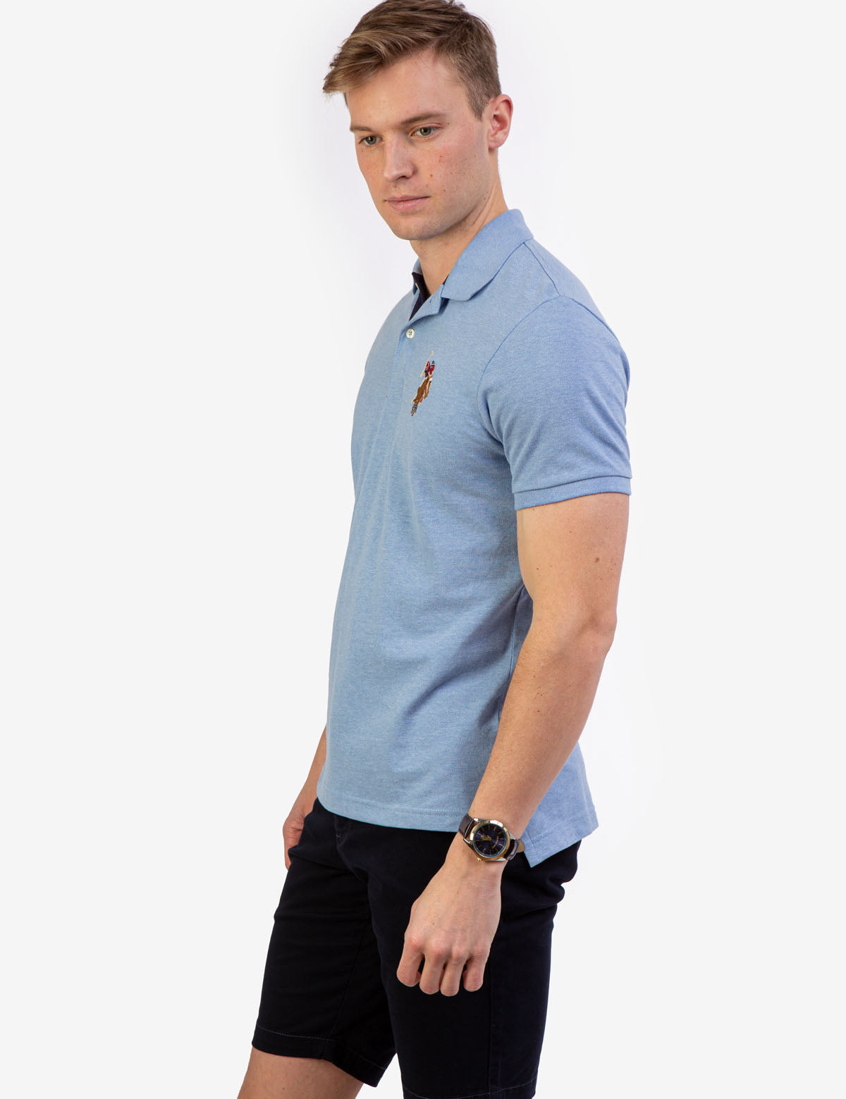 Big Logo Polo Shirt with Multicolor Embroidery | Classic Fit