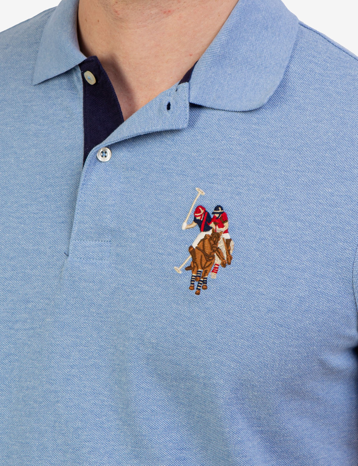 Big Logo Polo Shirt with Multicolor Embroidery | Classic Fit