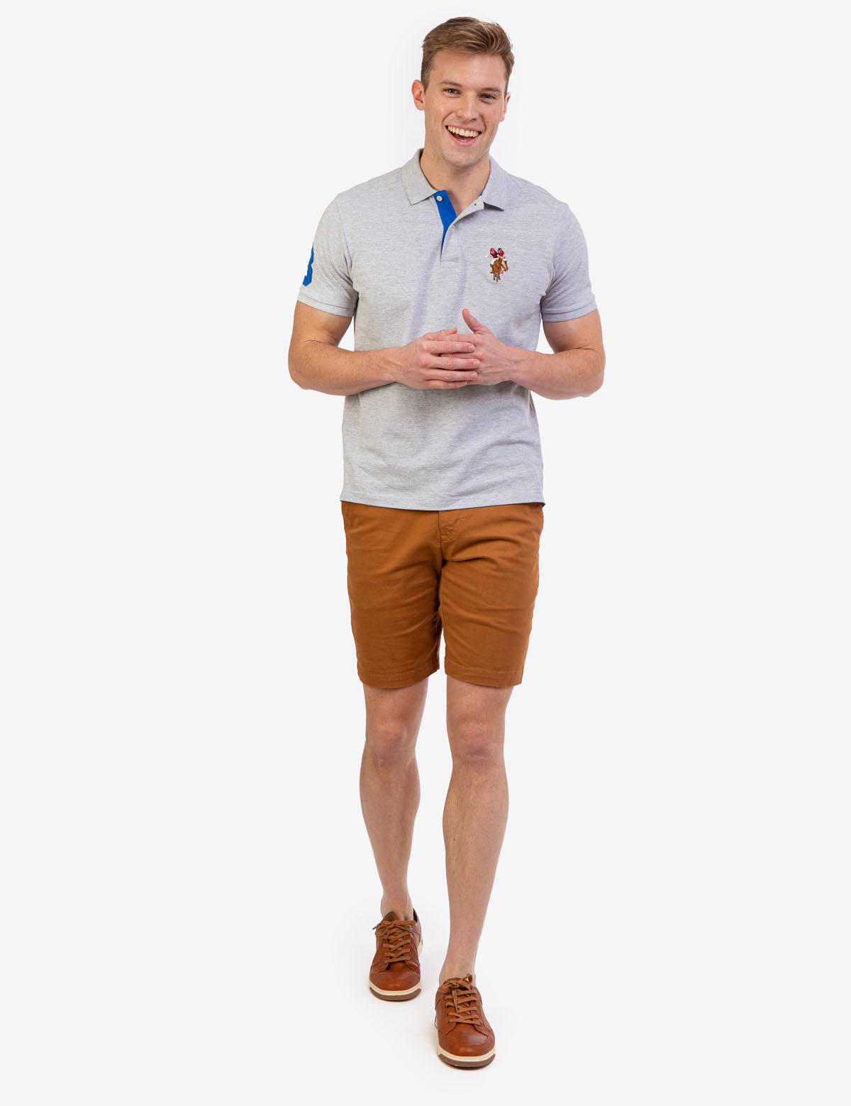 Big Logo Polo Shirt with Multicolor Embroidery | Classic Fit