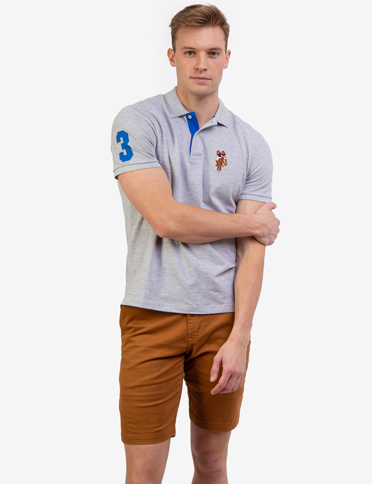 Big Logo Polo Shirt with Multicolor Embroidery | Classic Fit
