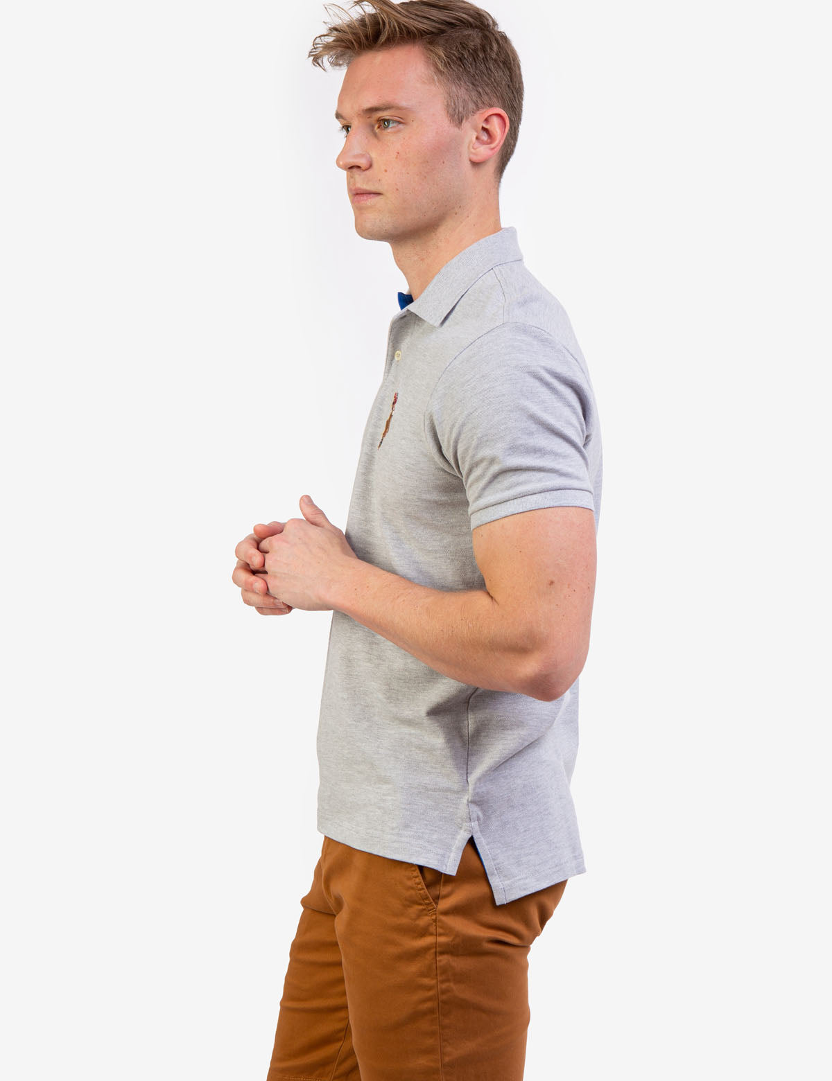 Big Logo Polo Shirt with Multicolor Embroidery | Classic Fit