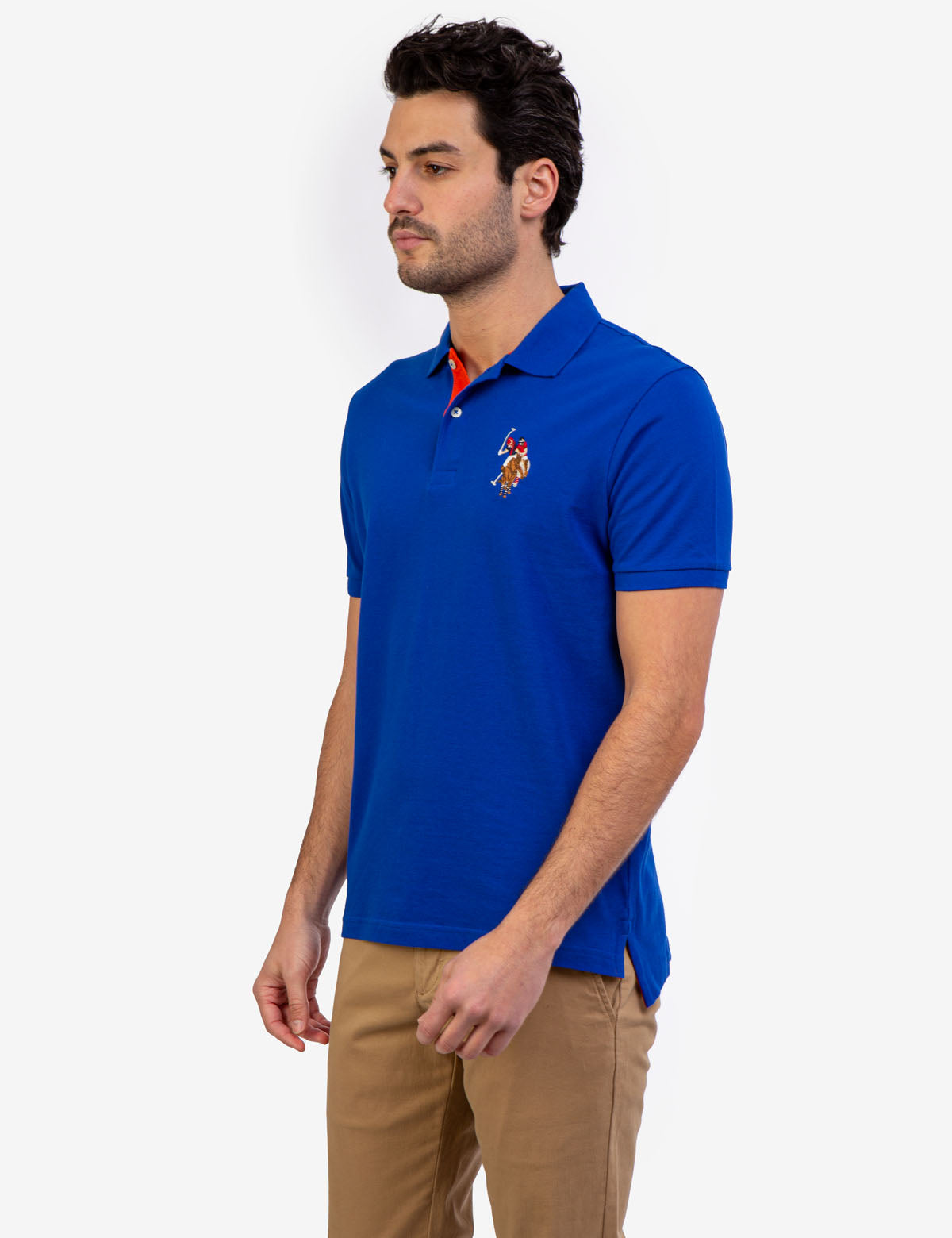 Big Logo Polo Shirt with Multicolor Embroidery | Classic Fit
