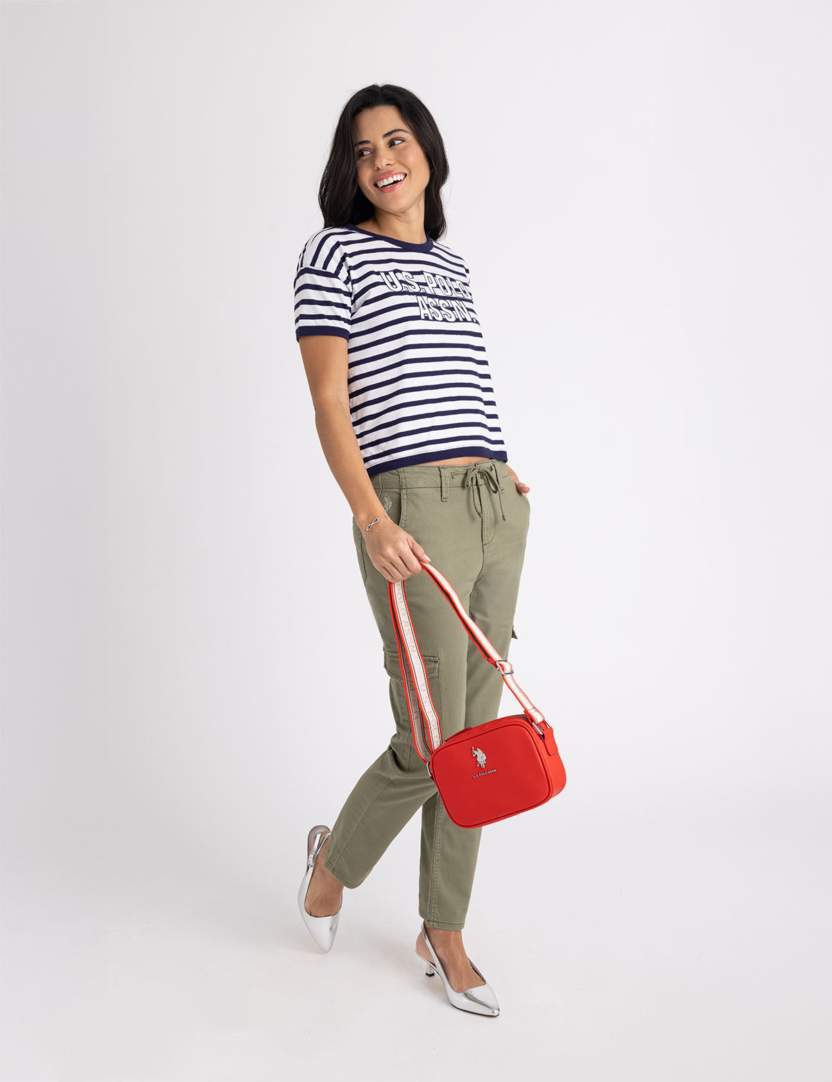Classic Zip Crossbody Bag for Women | Saffiano PU & Logo Strap | U.S. Polo Assn.
