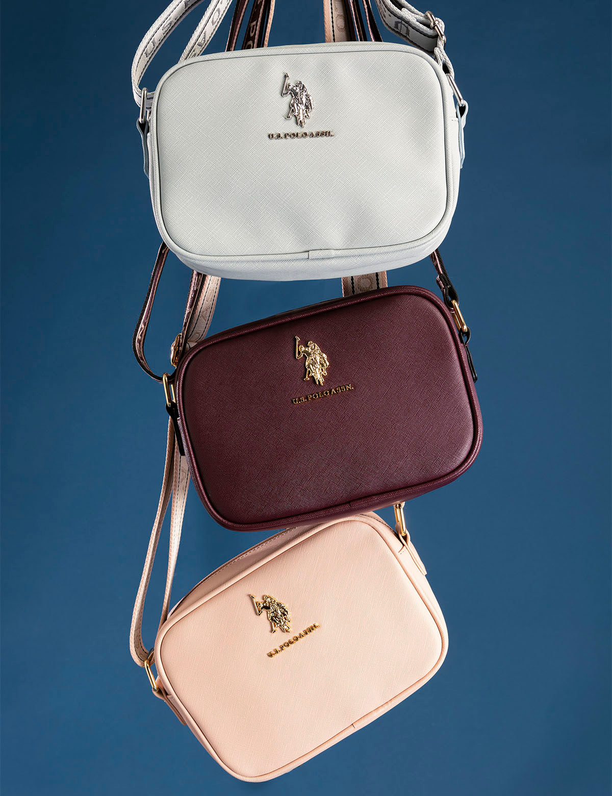 Classic Zip Crossbody Bag for Women | Saffiano PU & Logo Strap | U.S. Polo Assn.